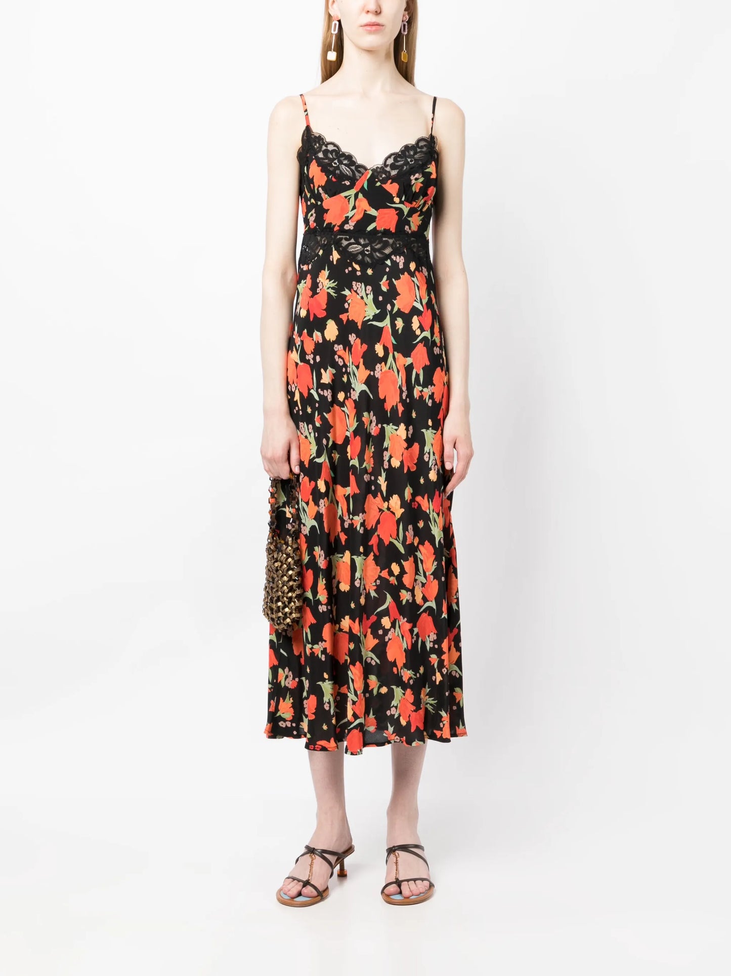 Amora floral-print midi dress