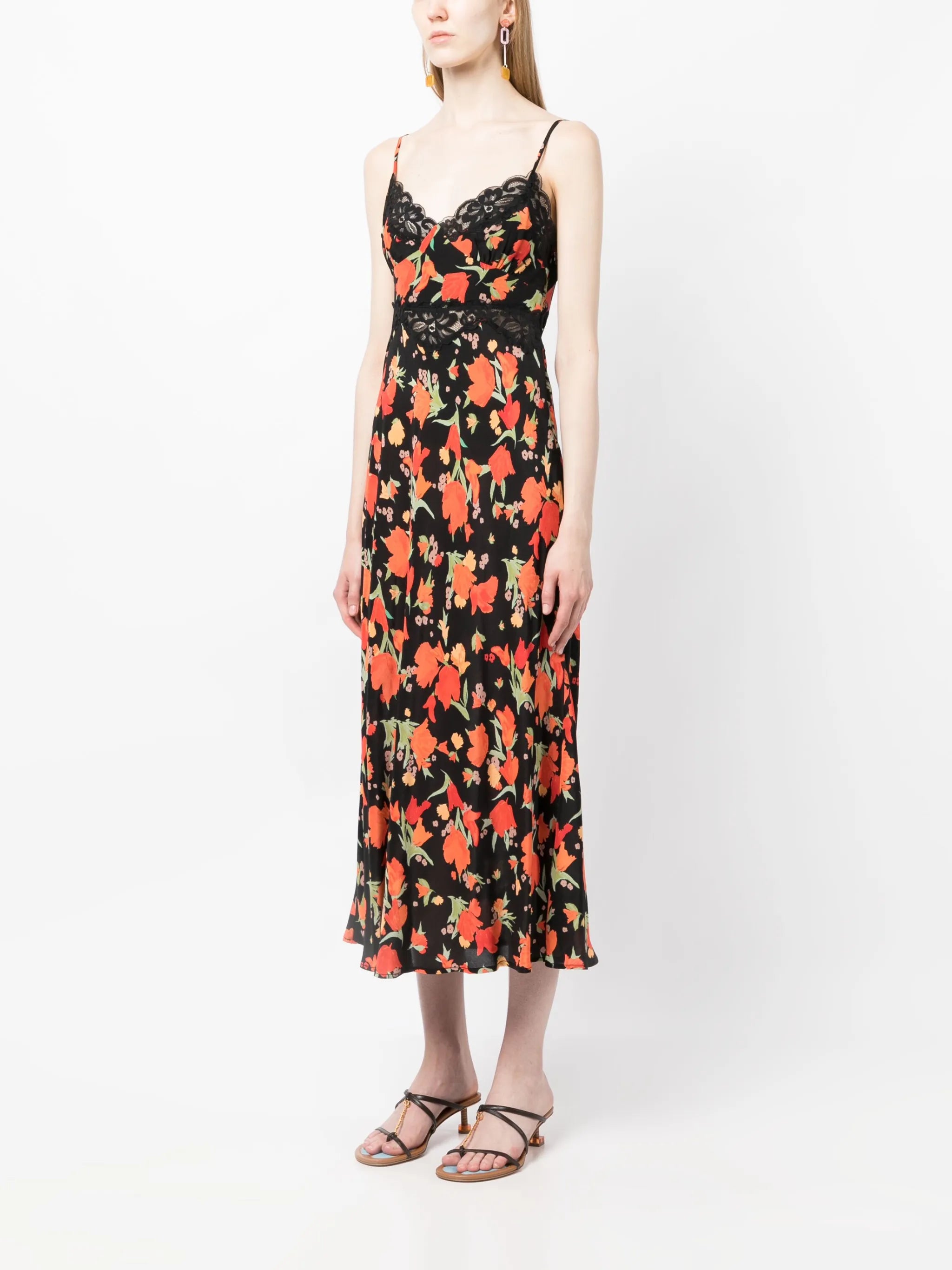Amora floral-print midi dress