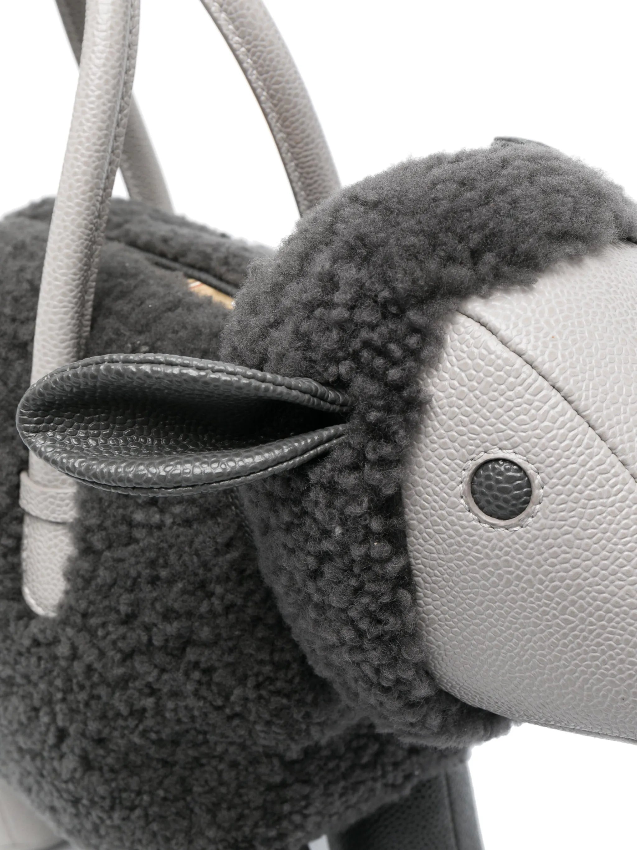 sheep shearling tote bag