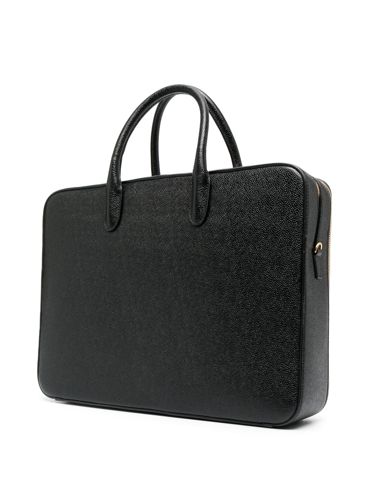 pebble grain double compartment business bag