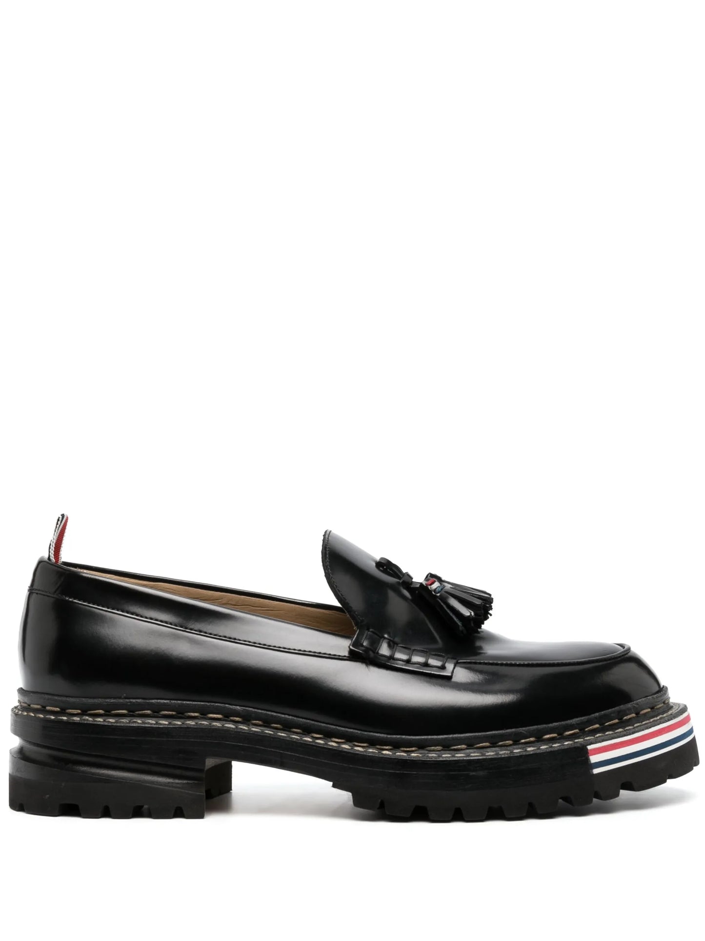 chunky tasselled leather loafers