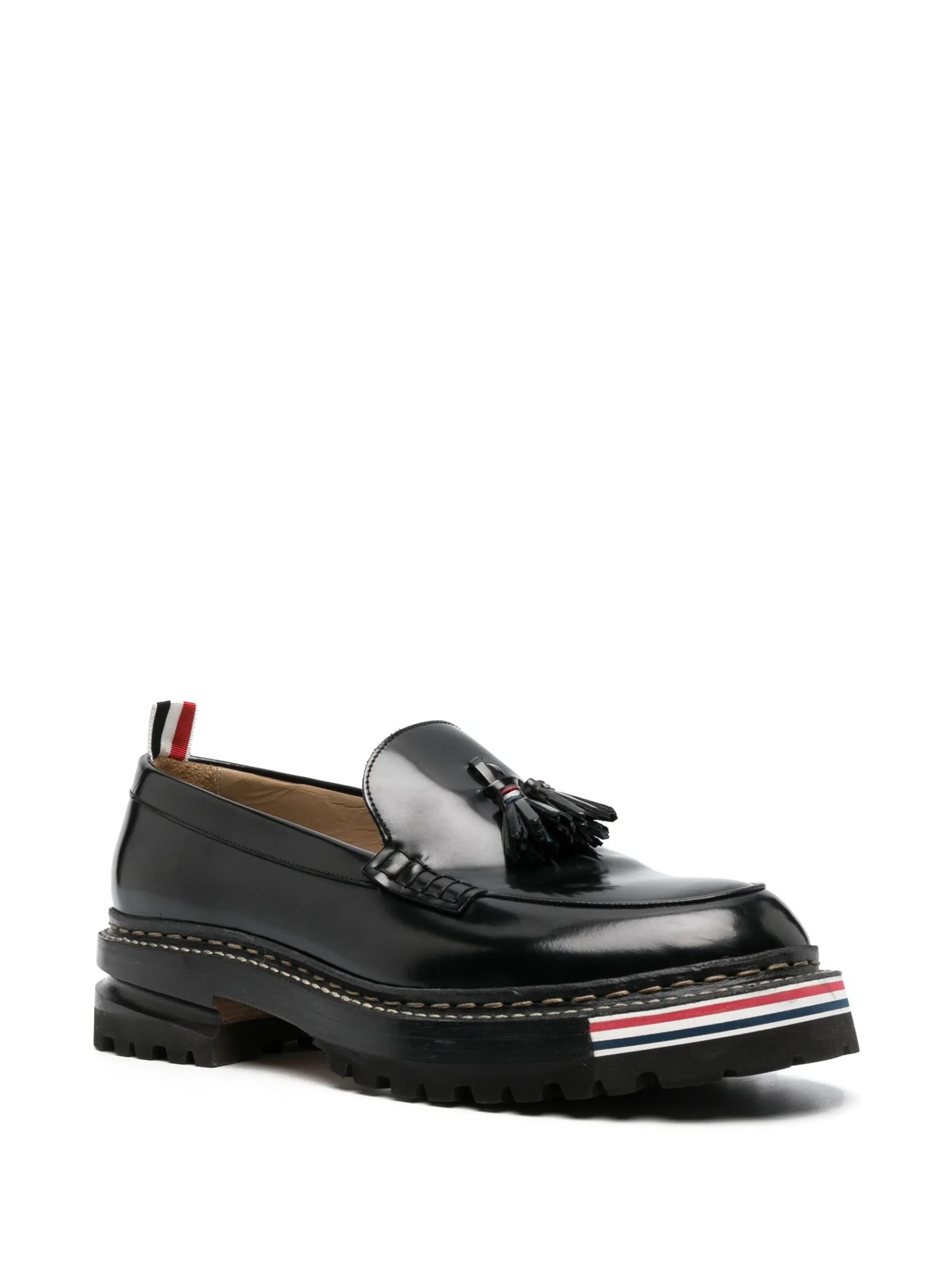 chunky tasselled leather loafers