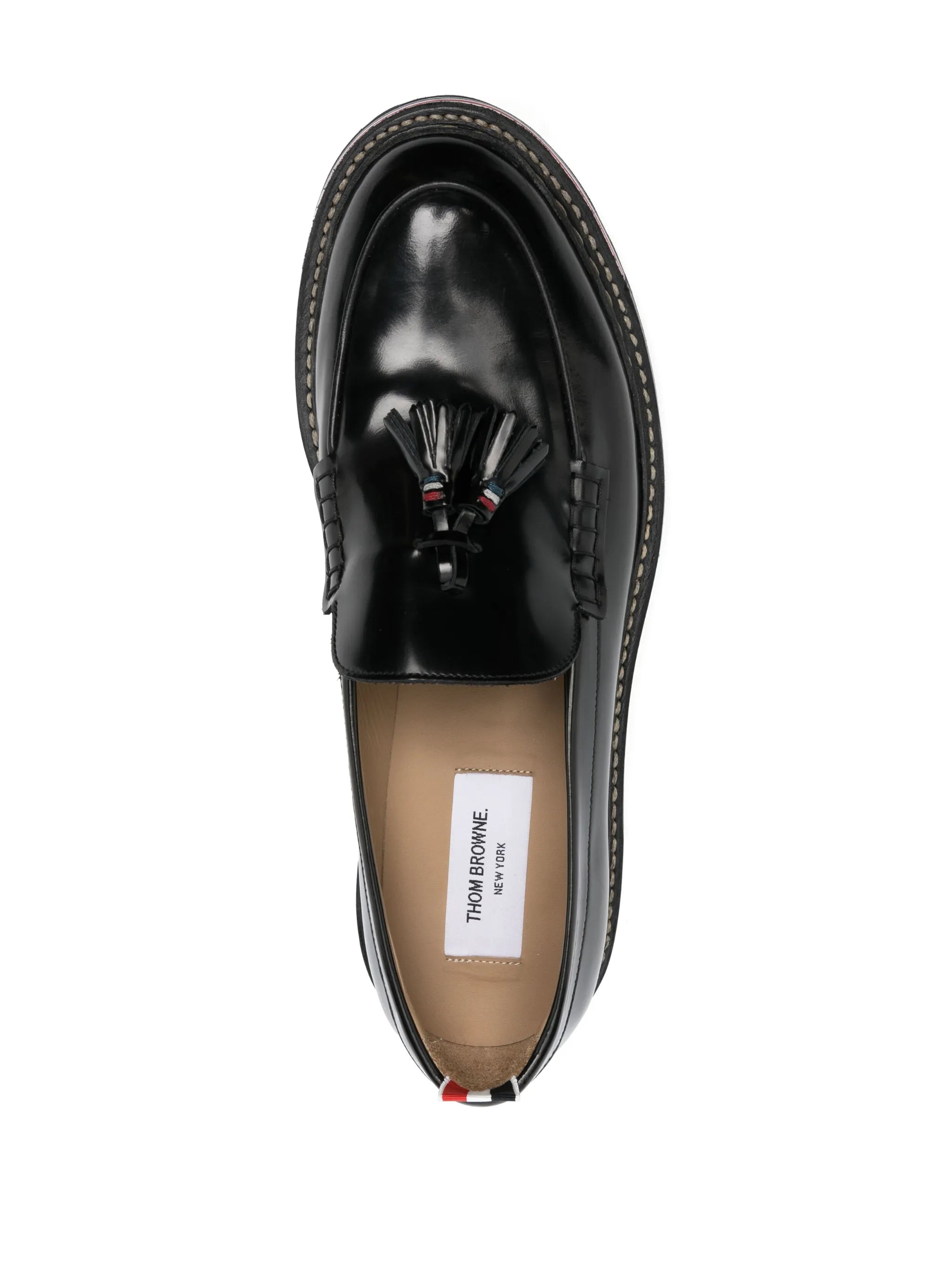 chunky tasselled leather loafers