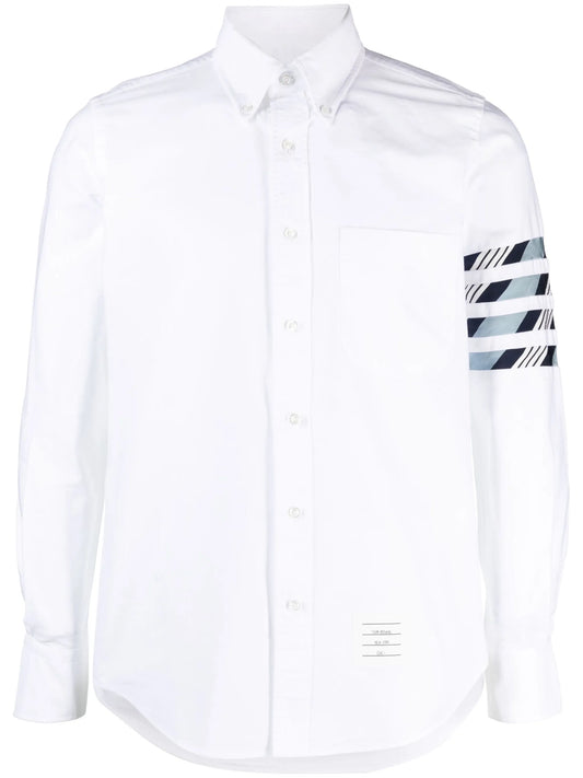 4-bar stripe cotton shirt