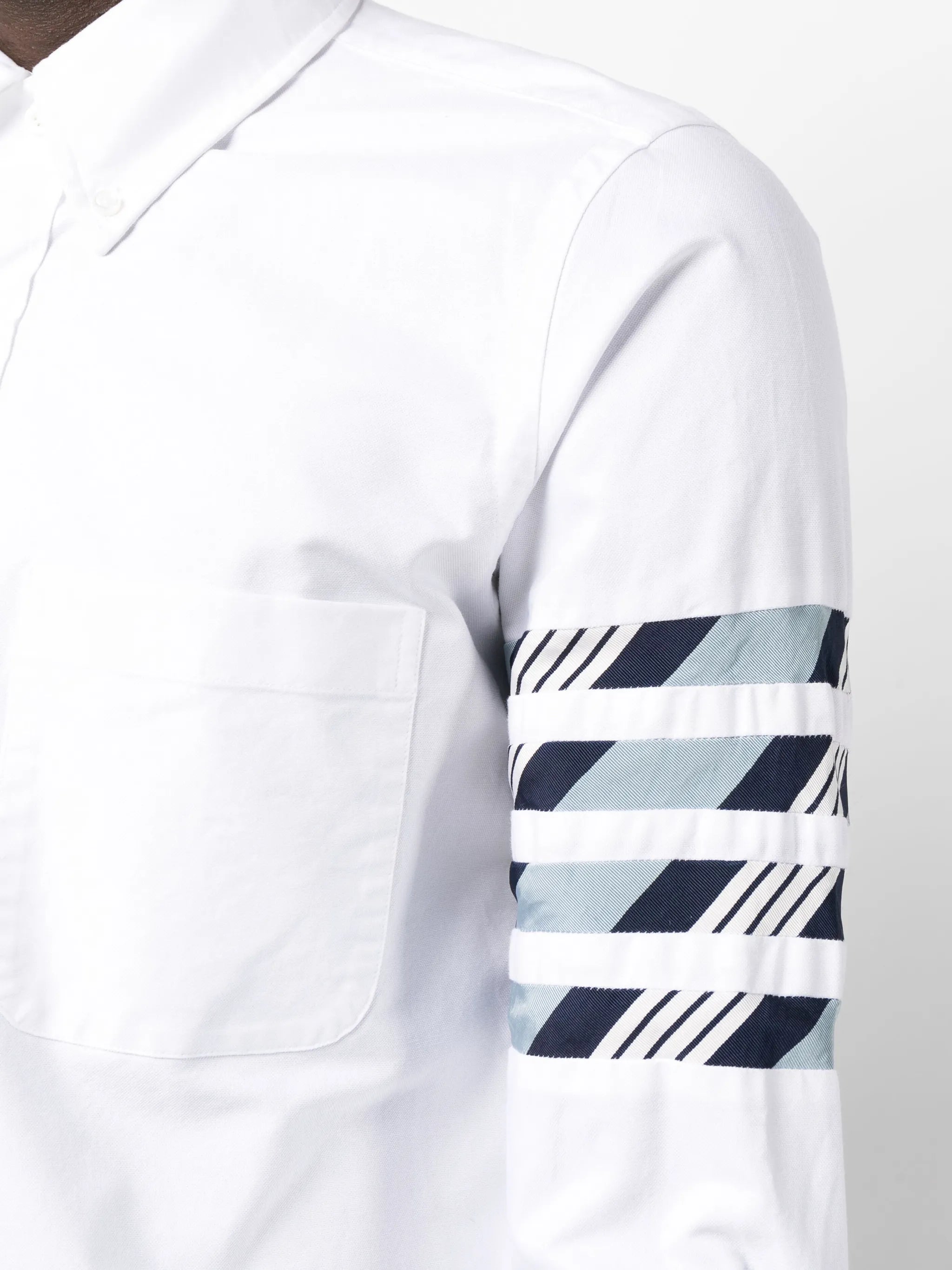 4-bar stripe cotton shirt