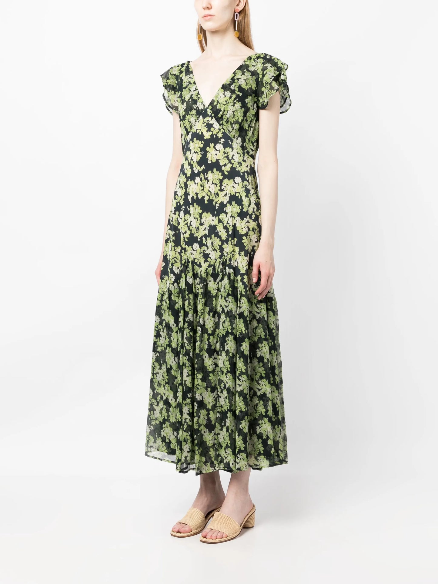 Cinzia floral-print midi dress