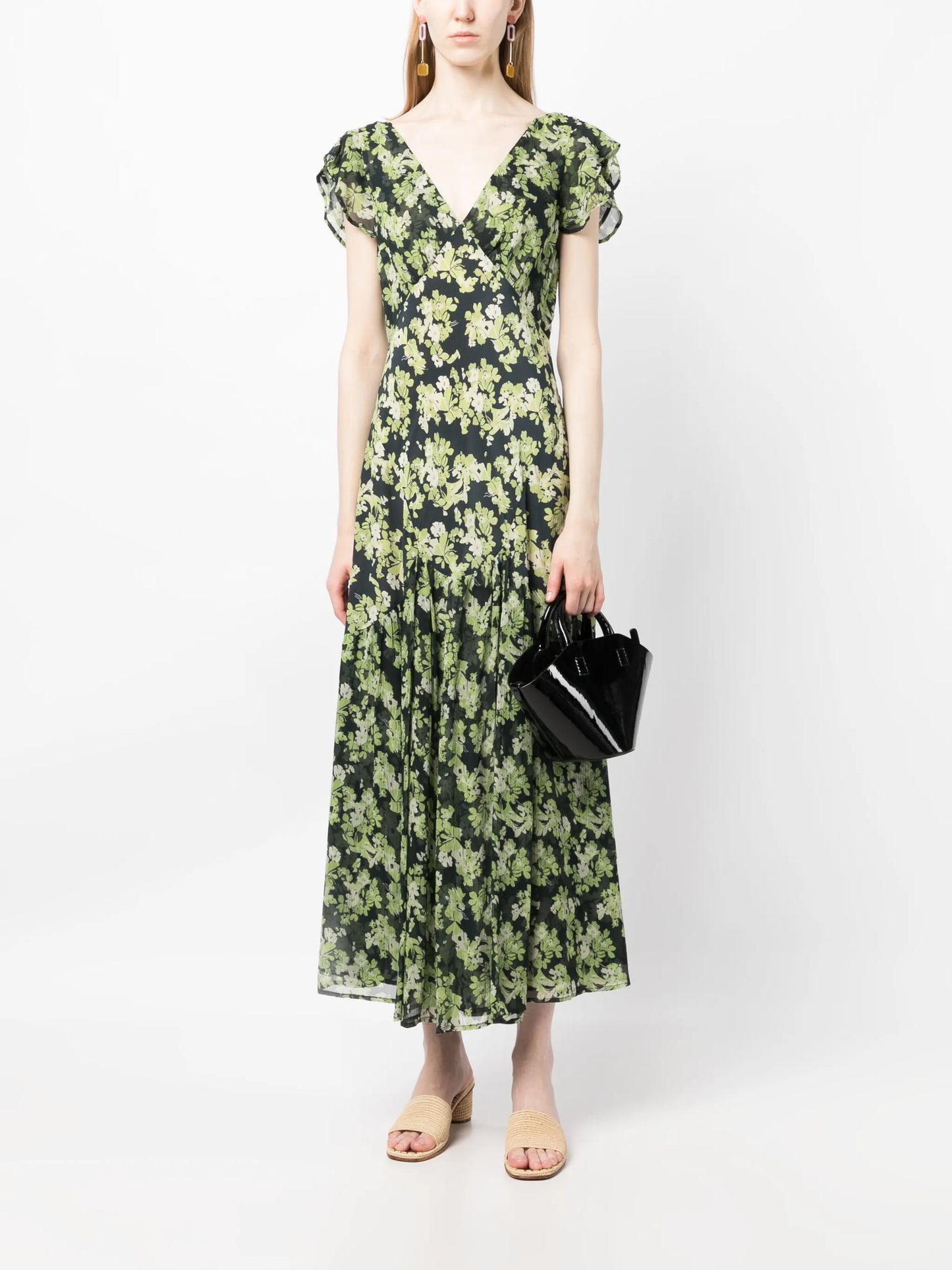 Cinzia floral-print midi dress