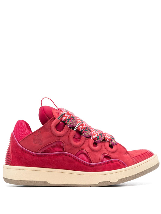 Curb chunky leather sneakers