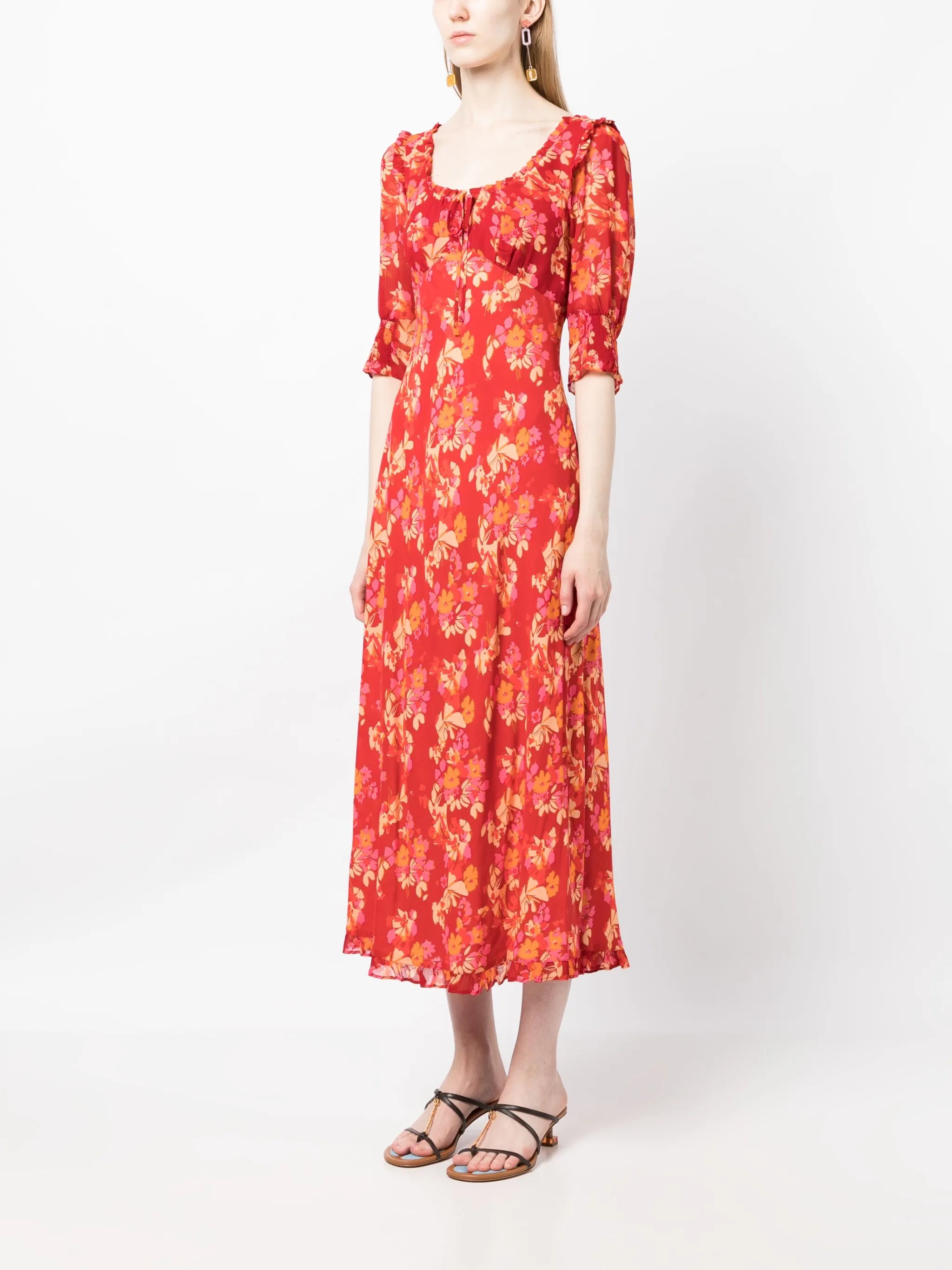 Sathya floral-print midi dress