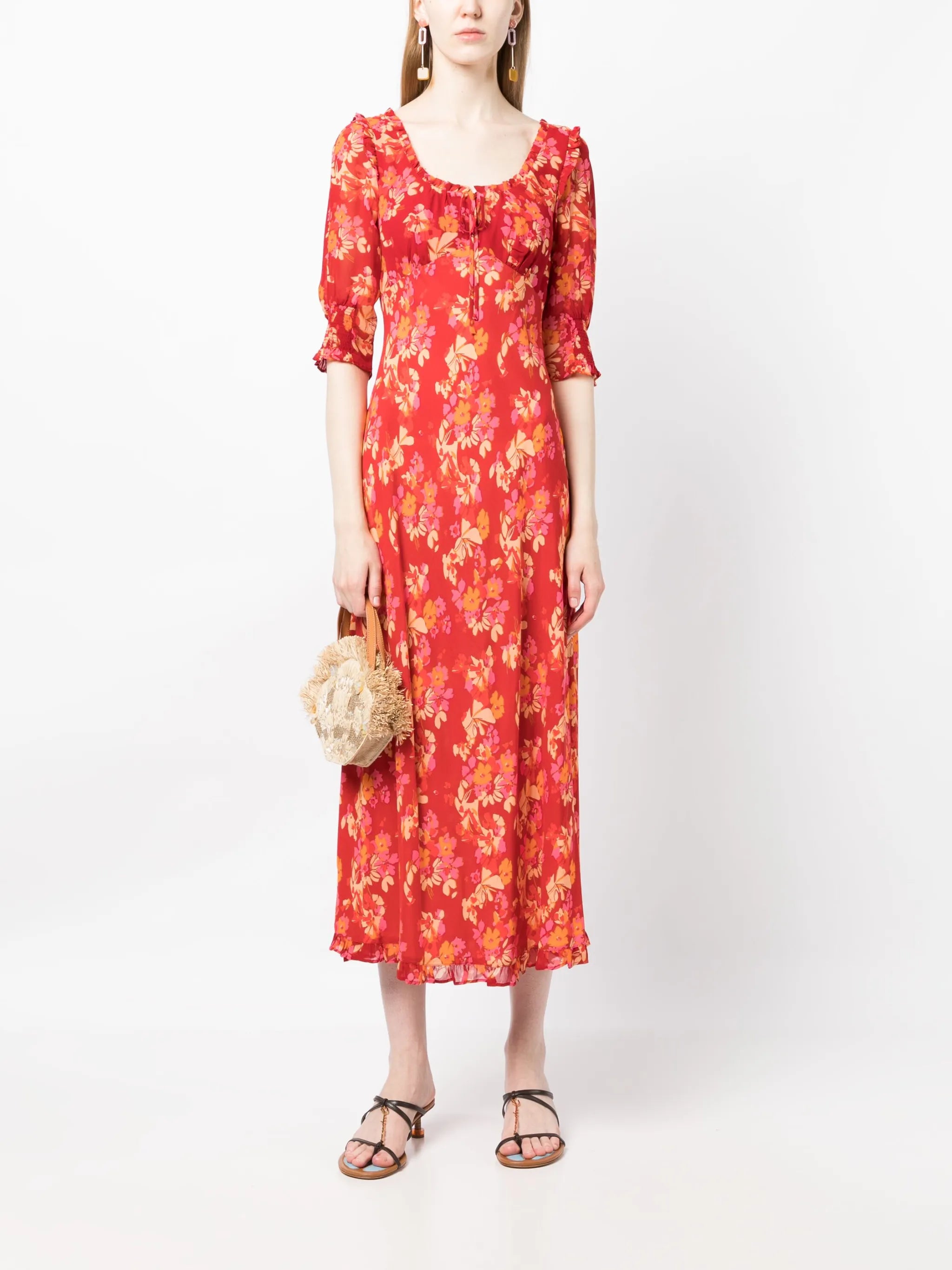 Sathya floral-print midi dress
