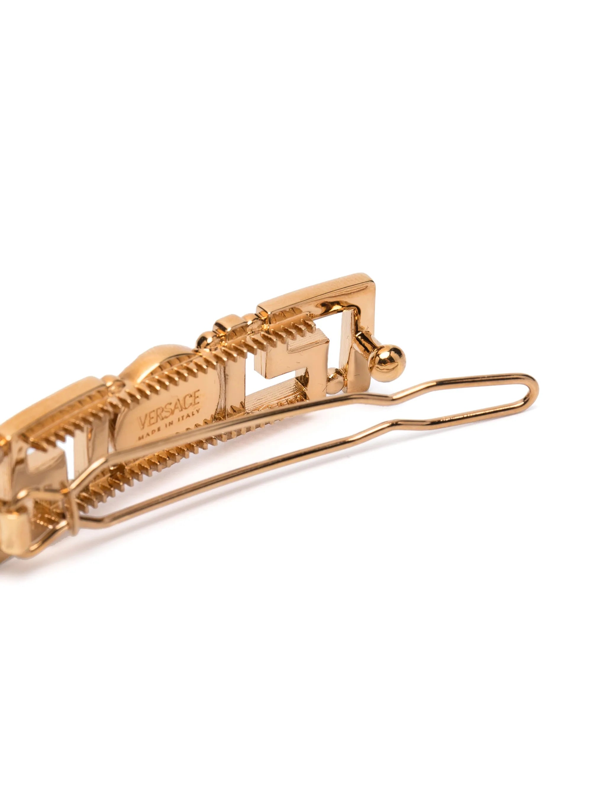 Greca Medusa rhinestone-embellished hair clip