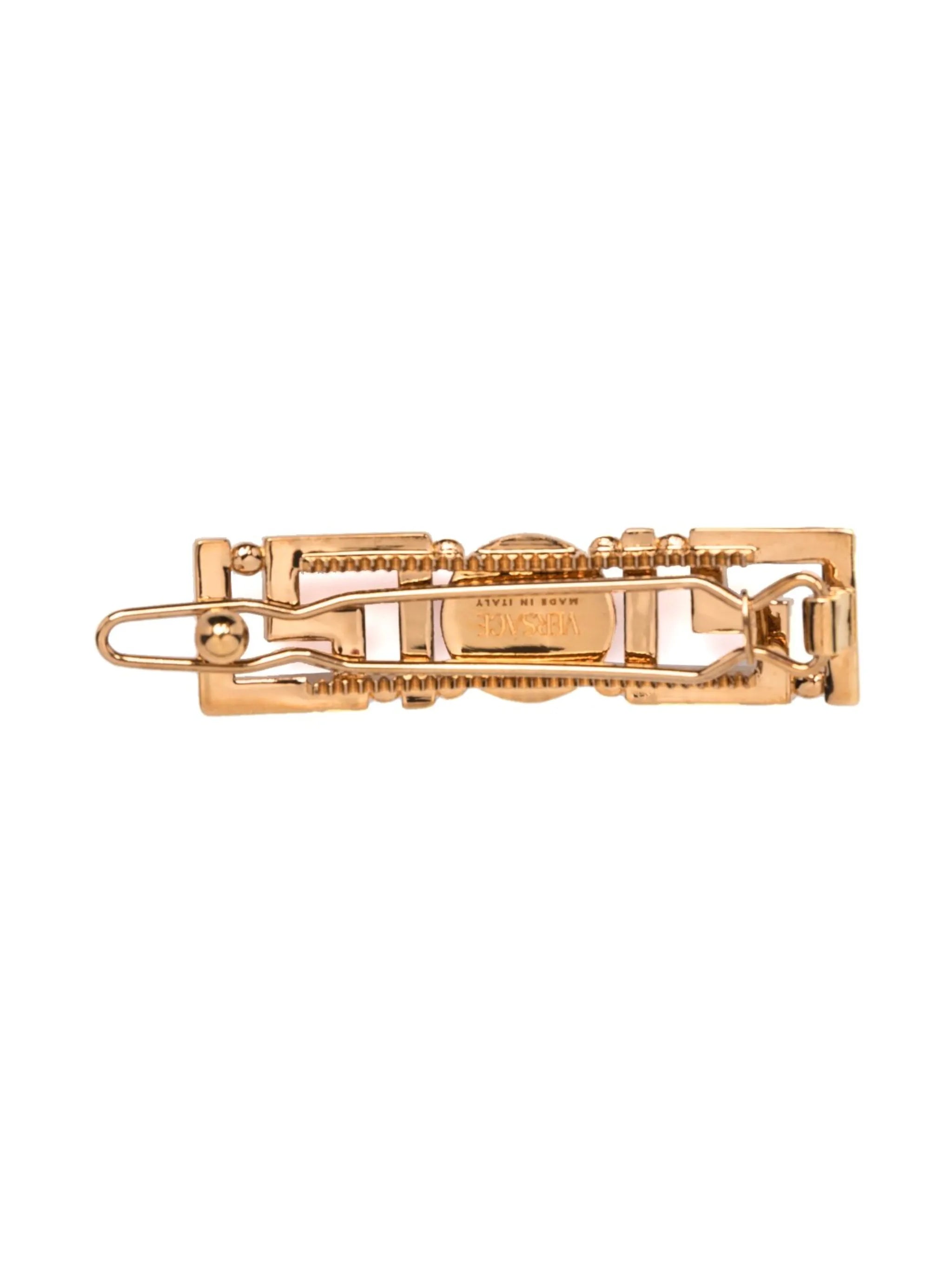 Greca Medusa rhinestone-embellished hair clip