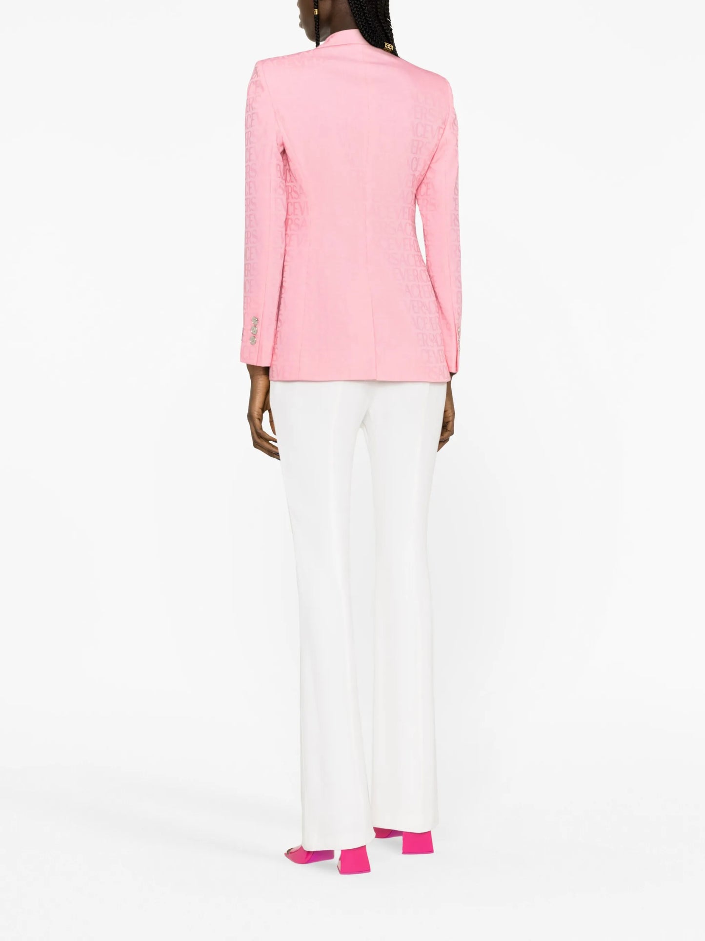 Allover-jacquard wool blazer