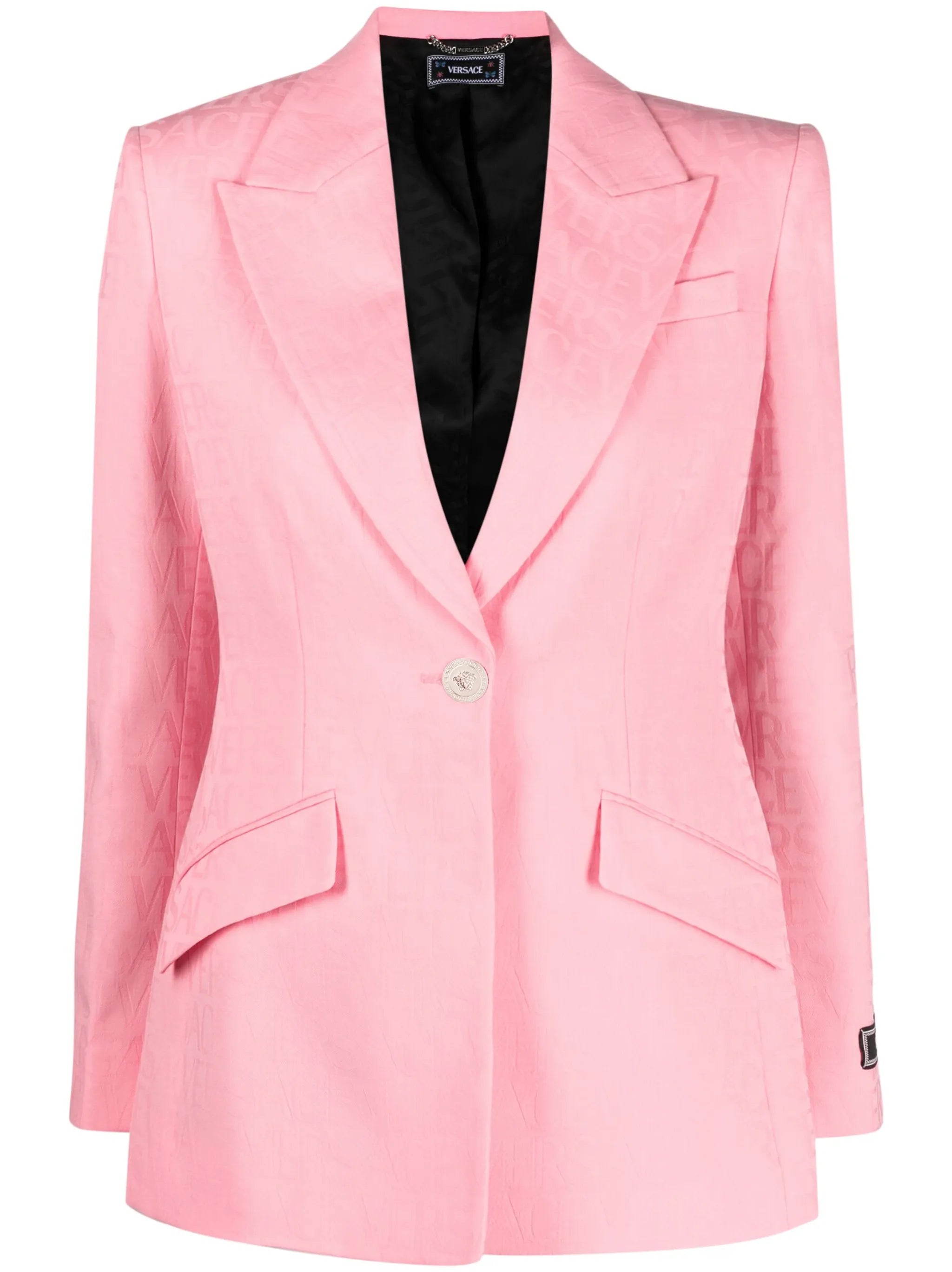 Allover-jacquard wool blazer