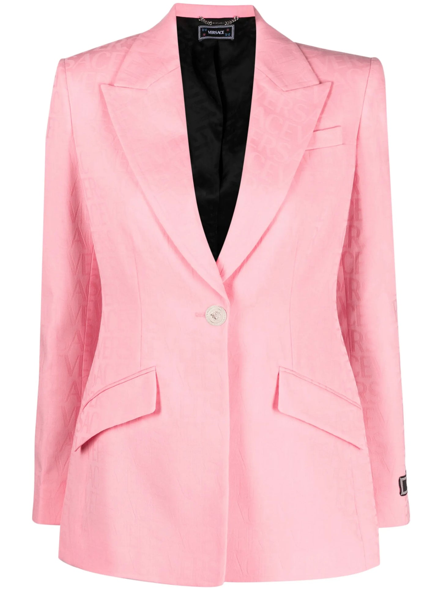 Allover-jacquard wool blazer