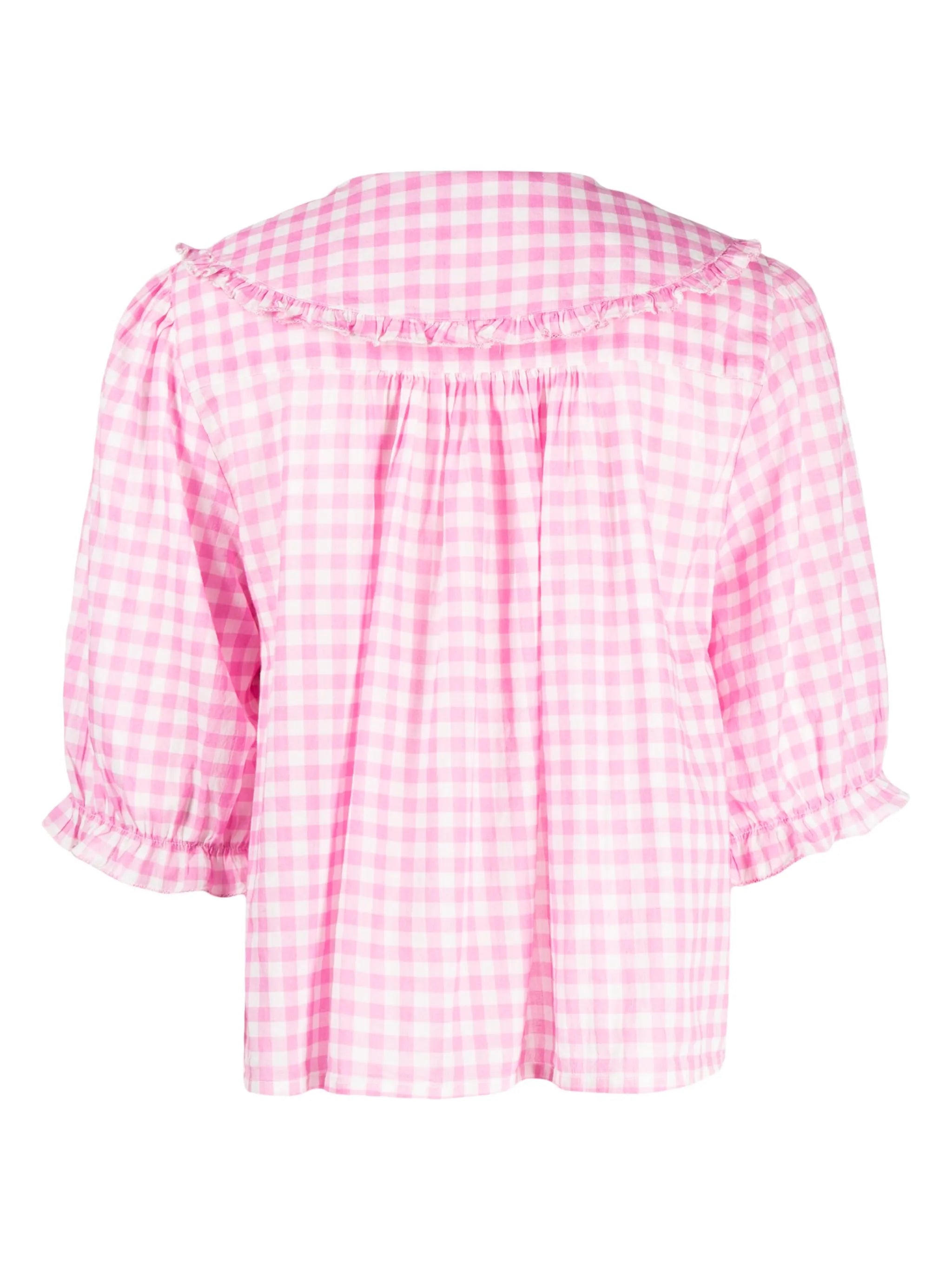 Alva gingham check-pattern nightwear set