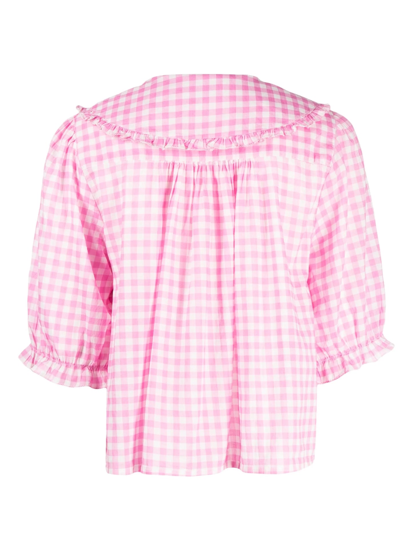 Alva gingham check-pattern nightwear set