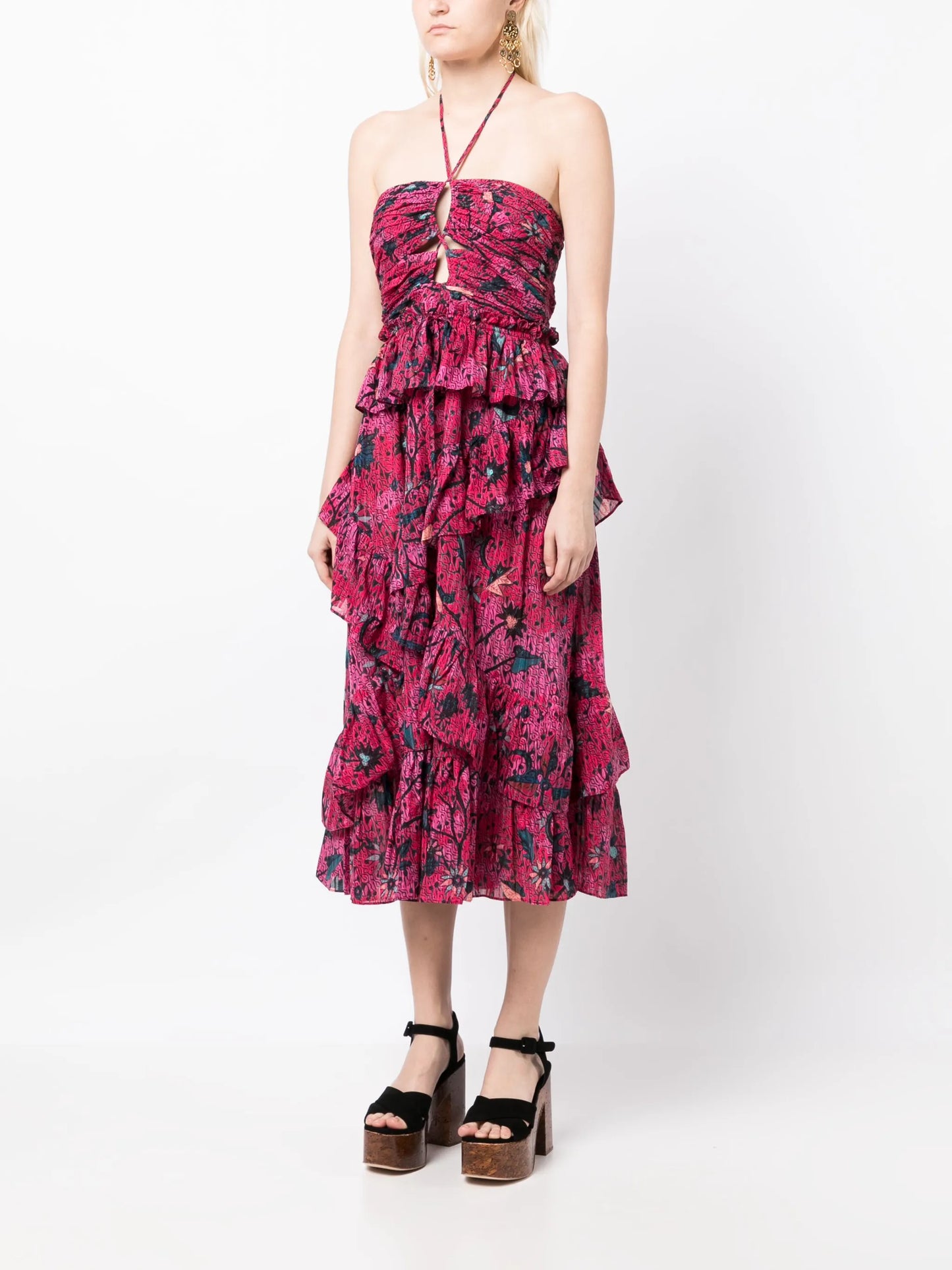 Simona floral-print dress