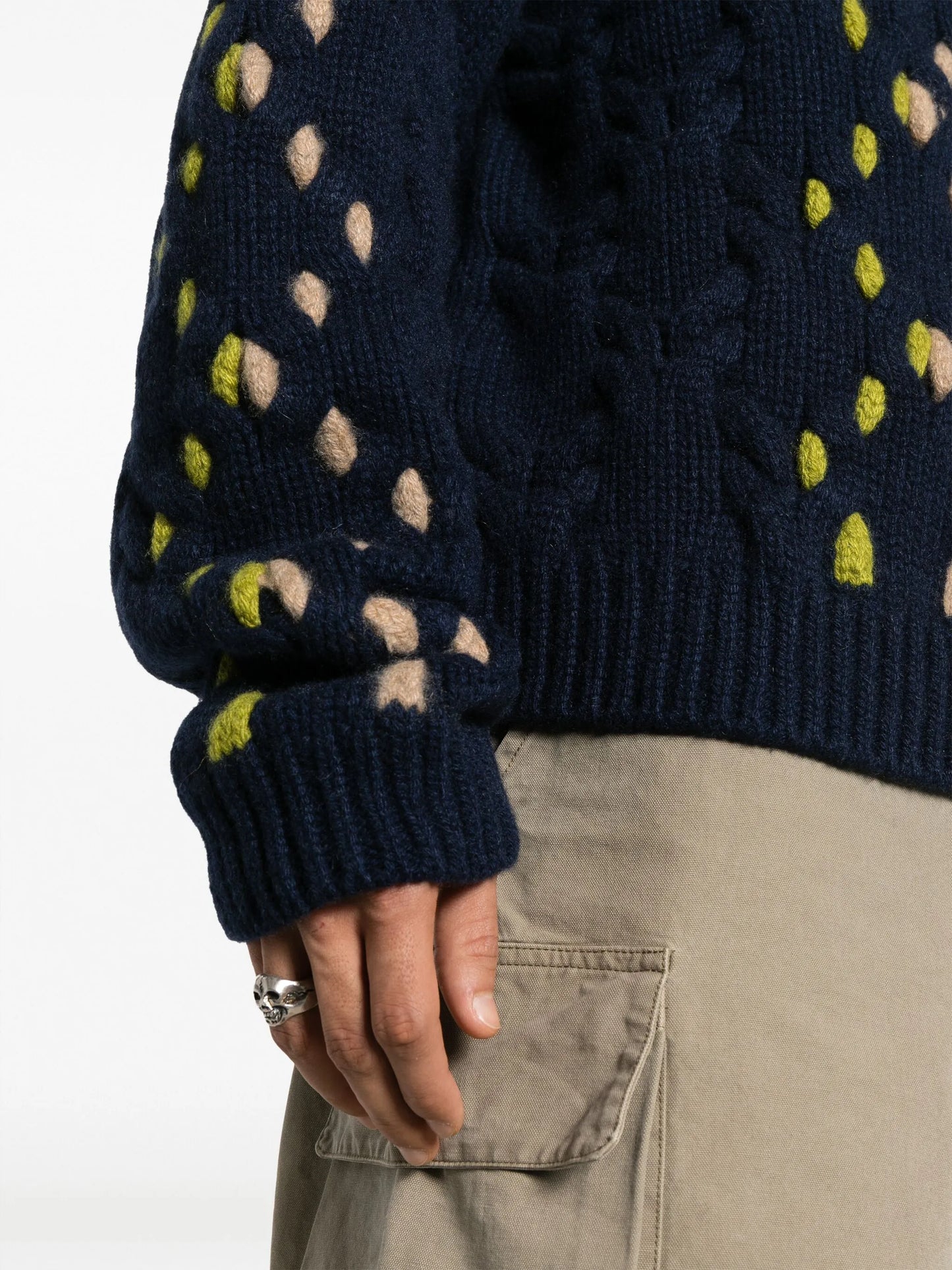 cable-knit cashmere jumper