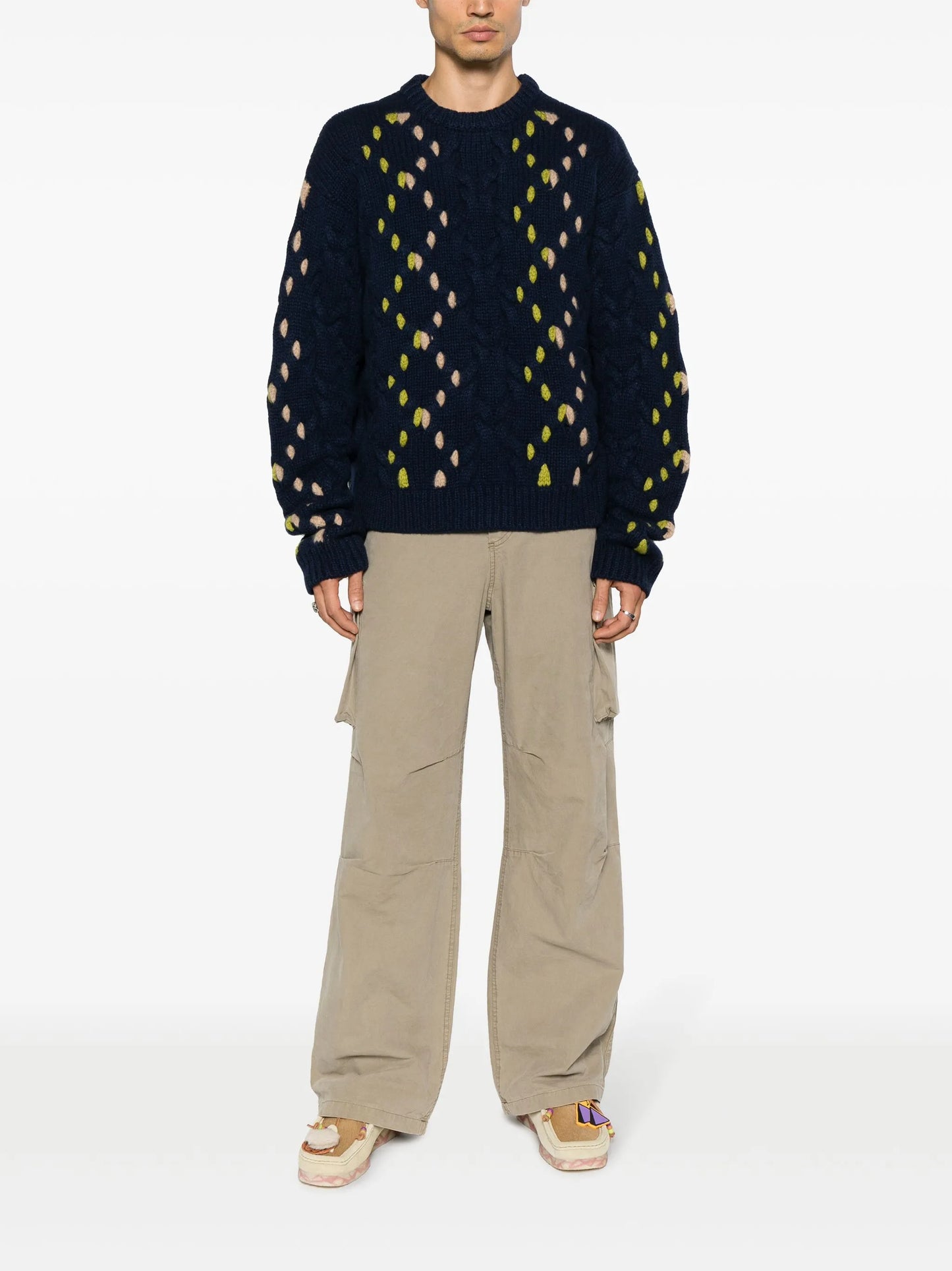 cable-knit cashmere jumper