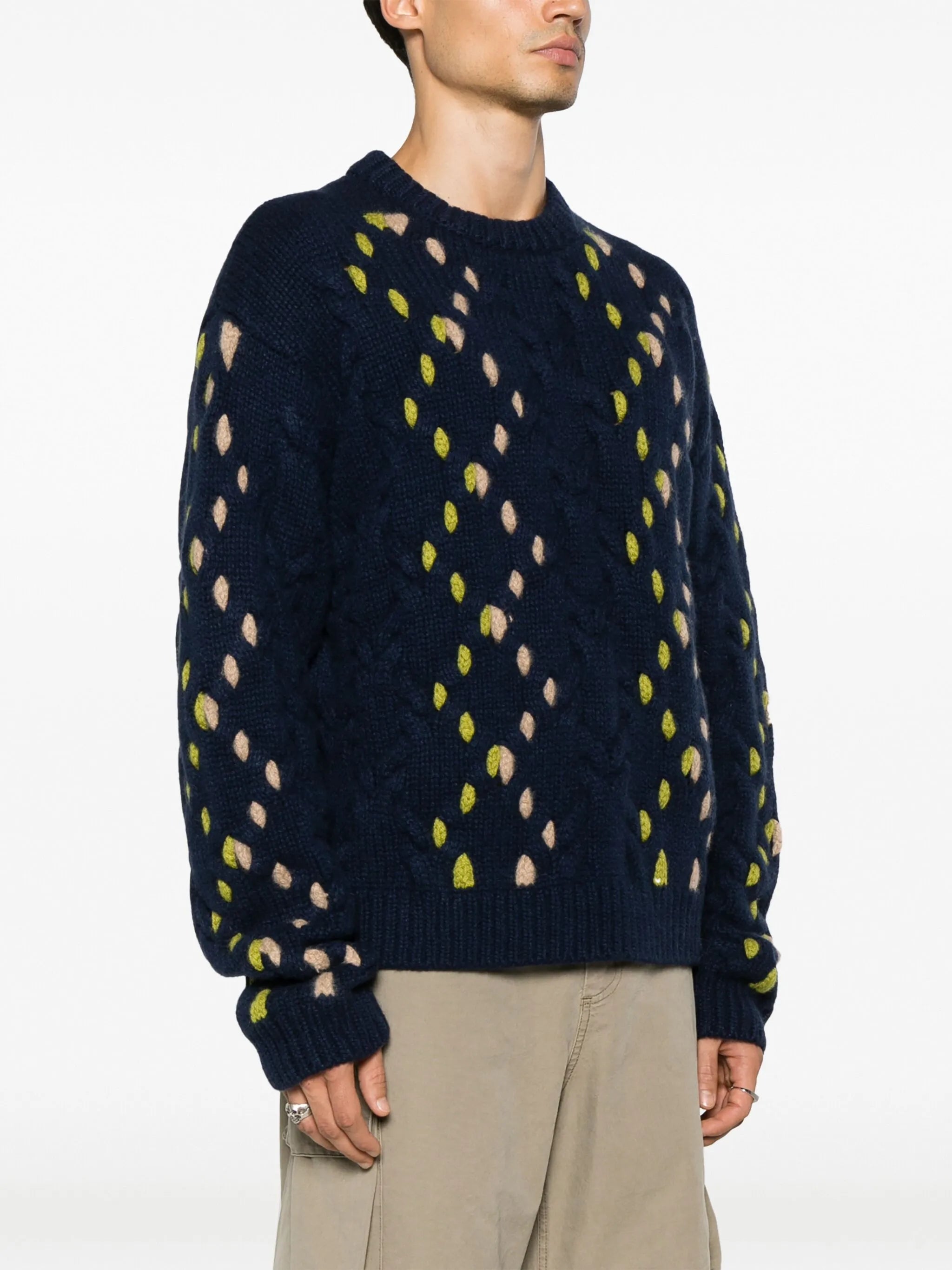 cable-knit cashmere jumper