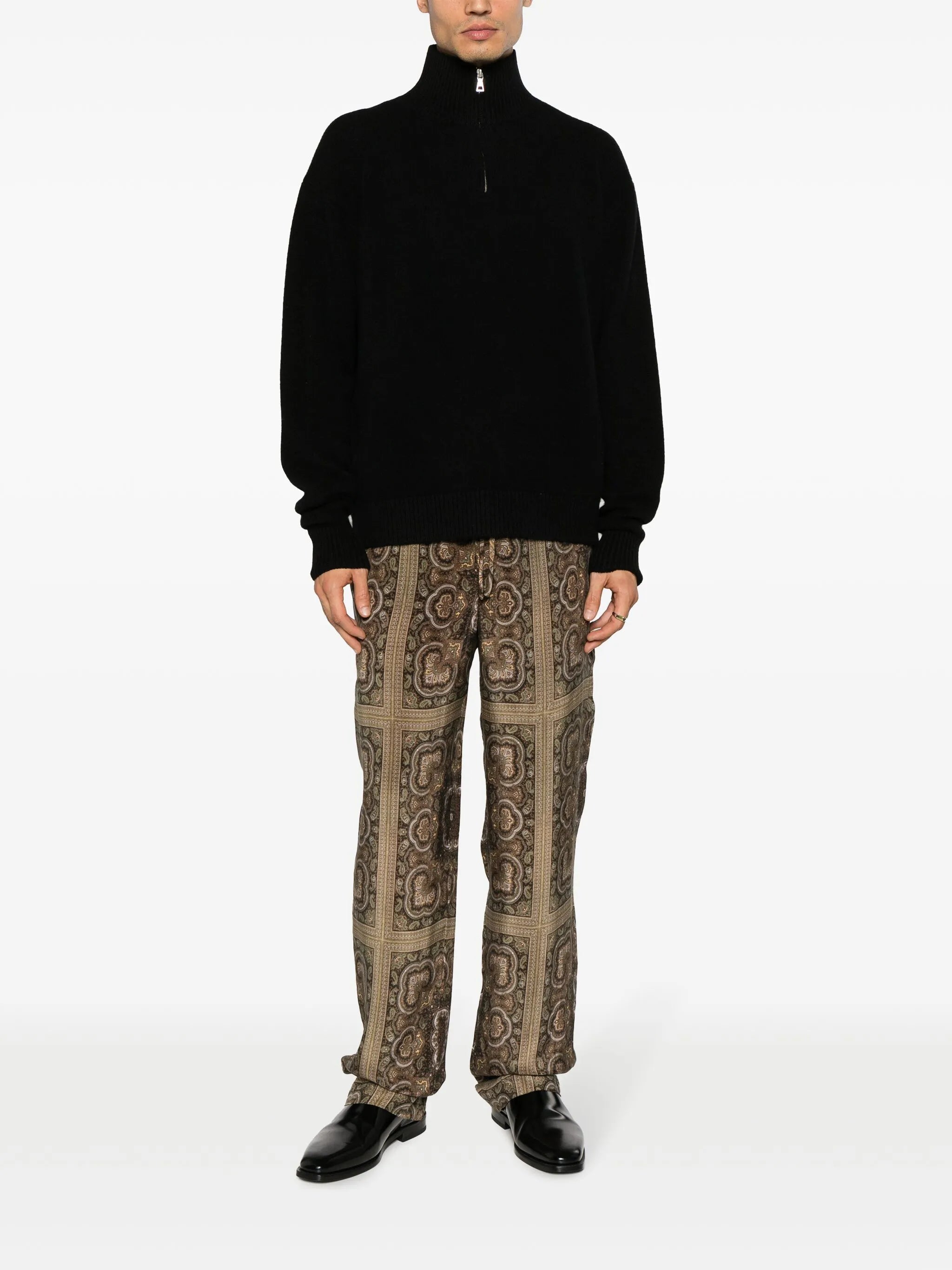 half-zip cashmere jumper