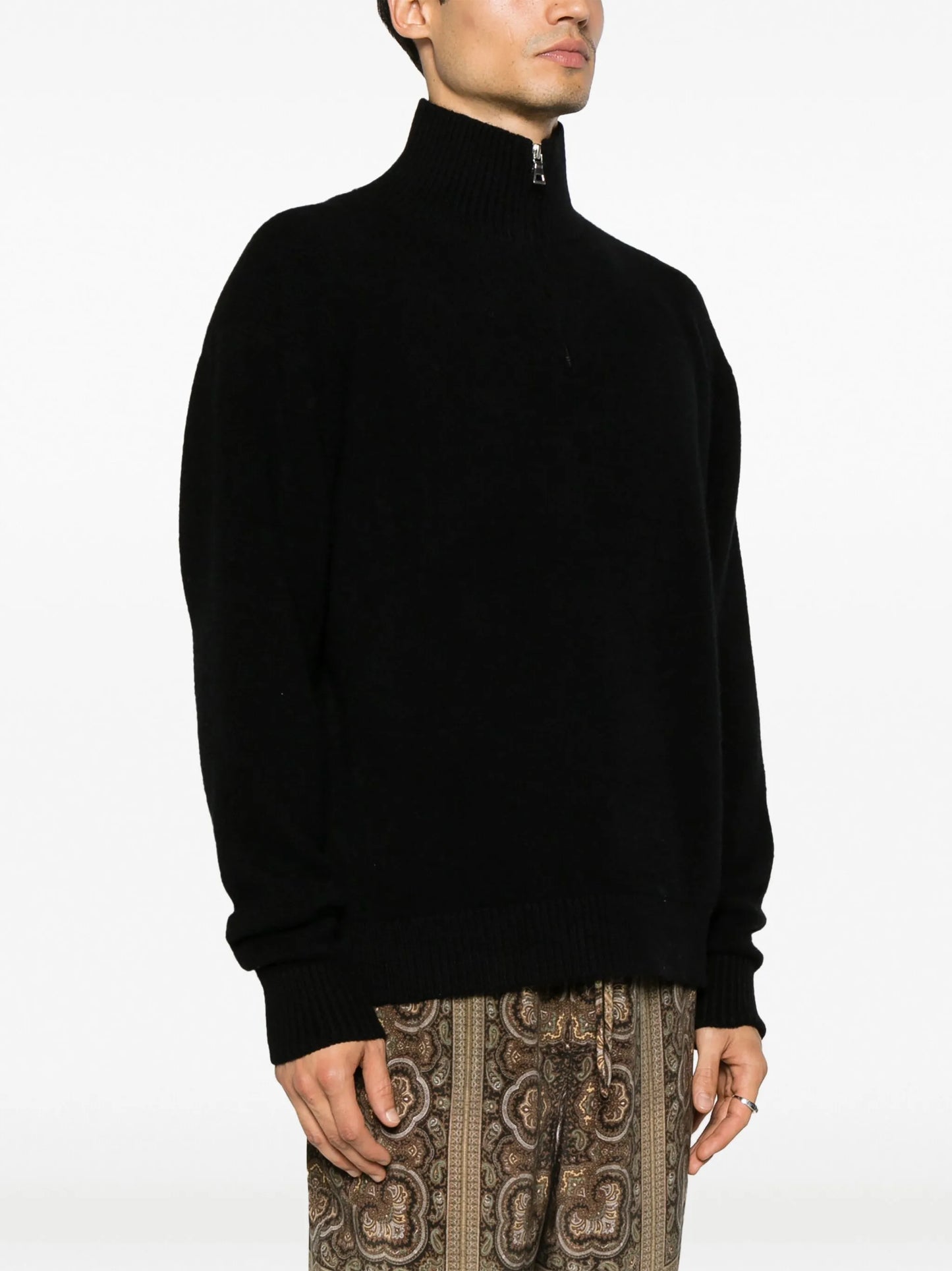 half-zip cashmere jumper