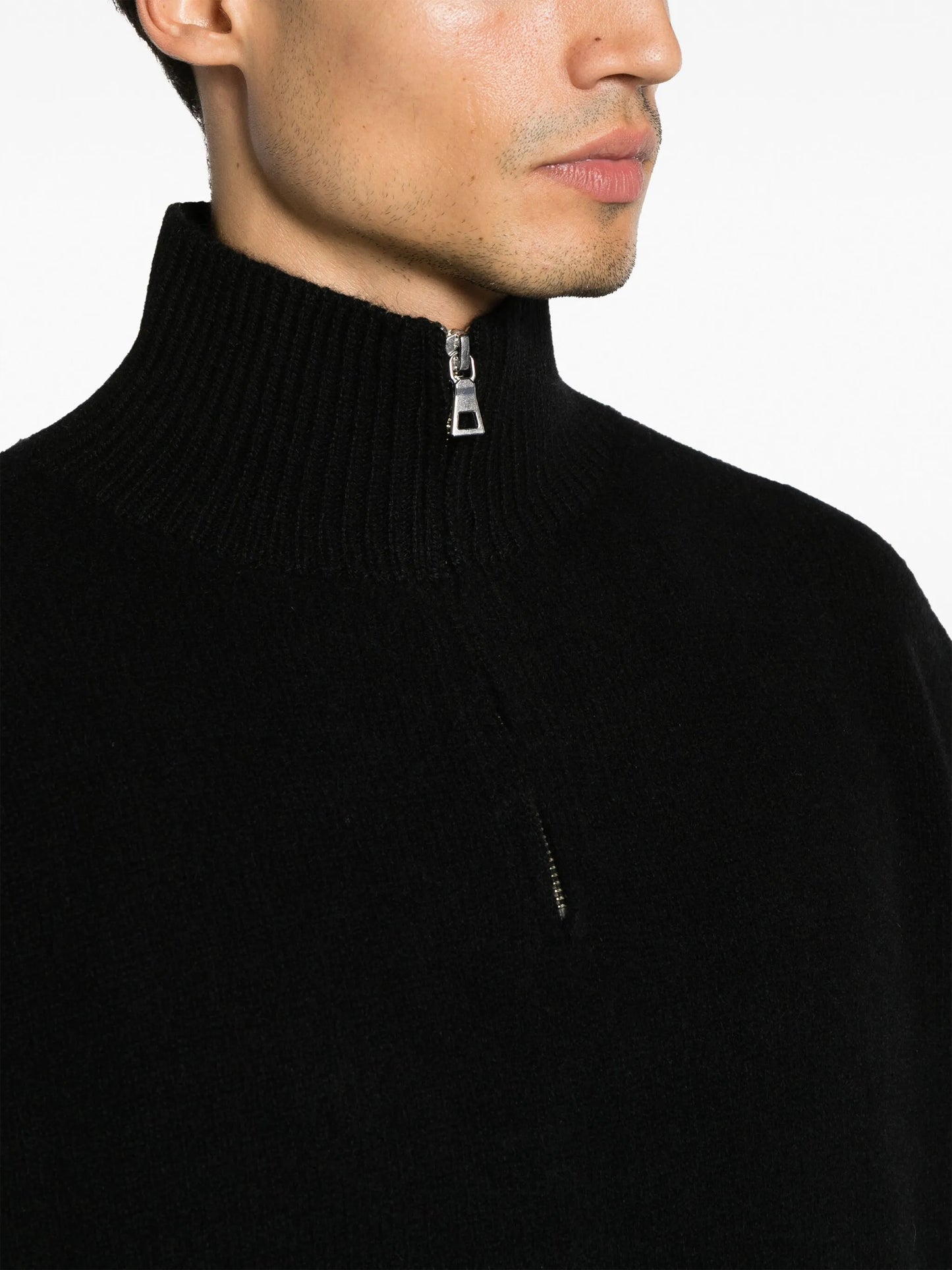 half-zip cashmere jumper