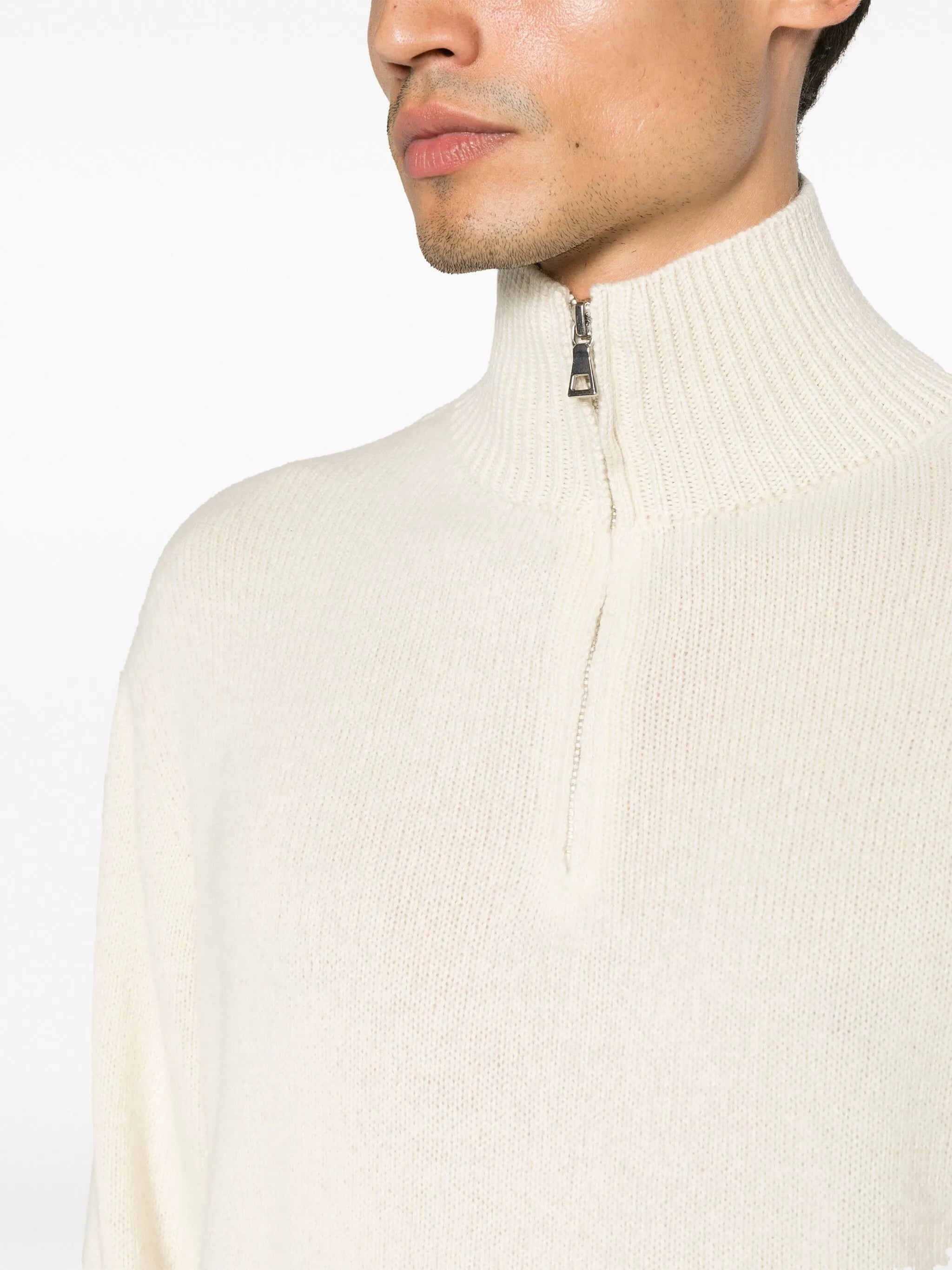 half-zip cashmere jumper