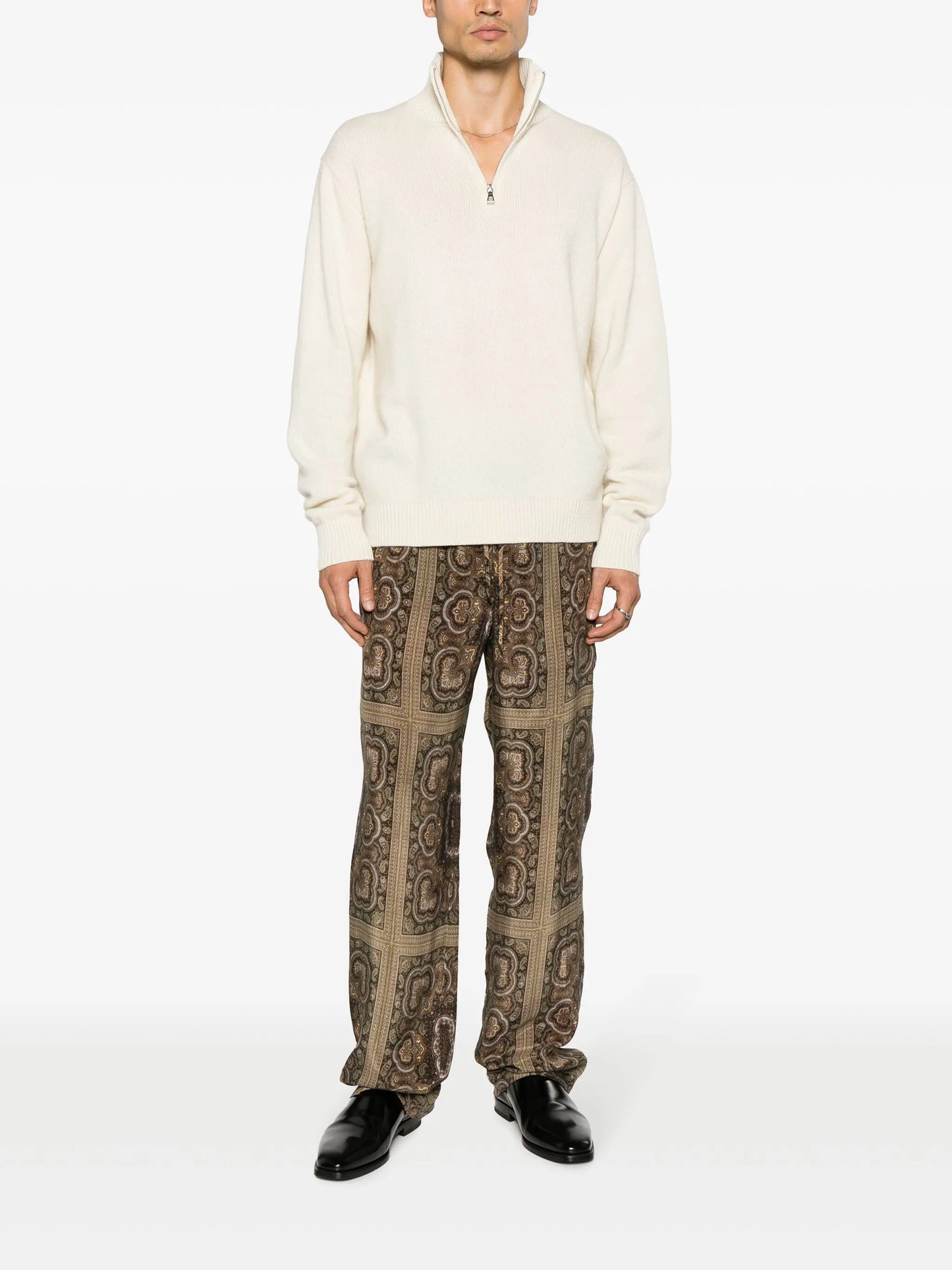 half-zip cashmere jumper