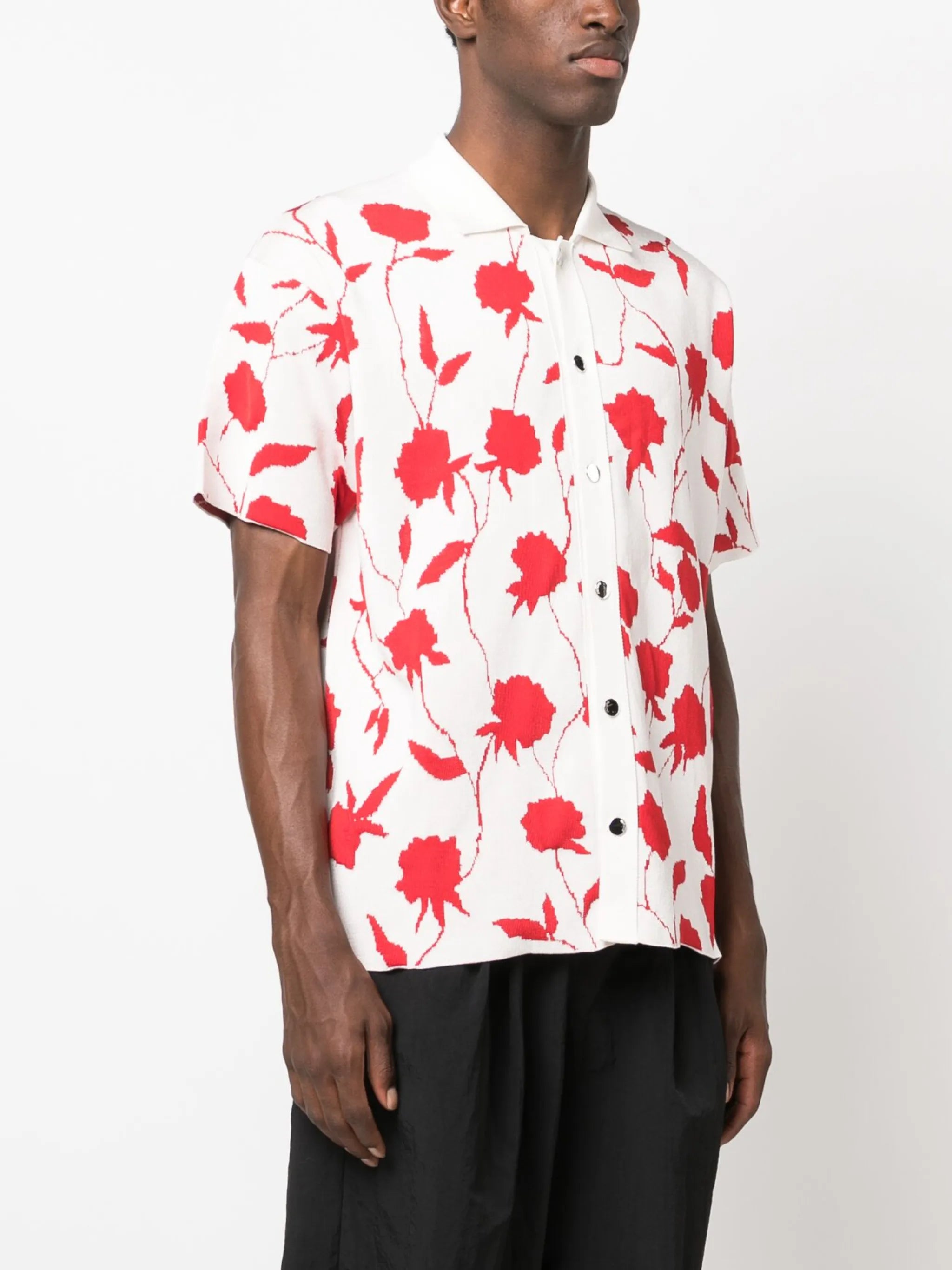La Chemise Maille rose-jacquard shirt