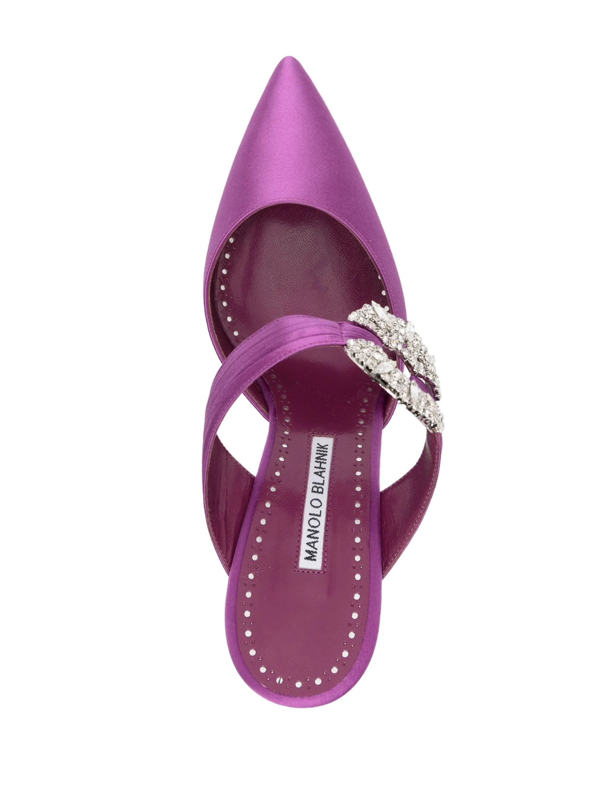 Maidugura 90mm crystal-buckle mules