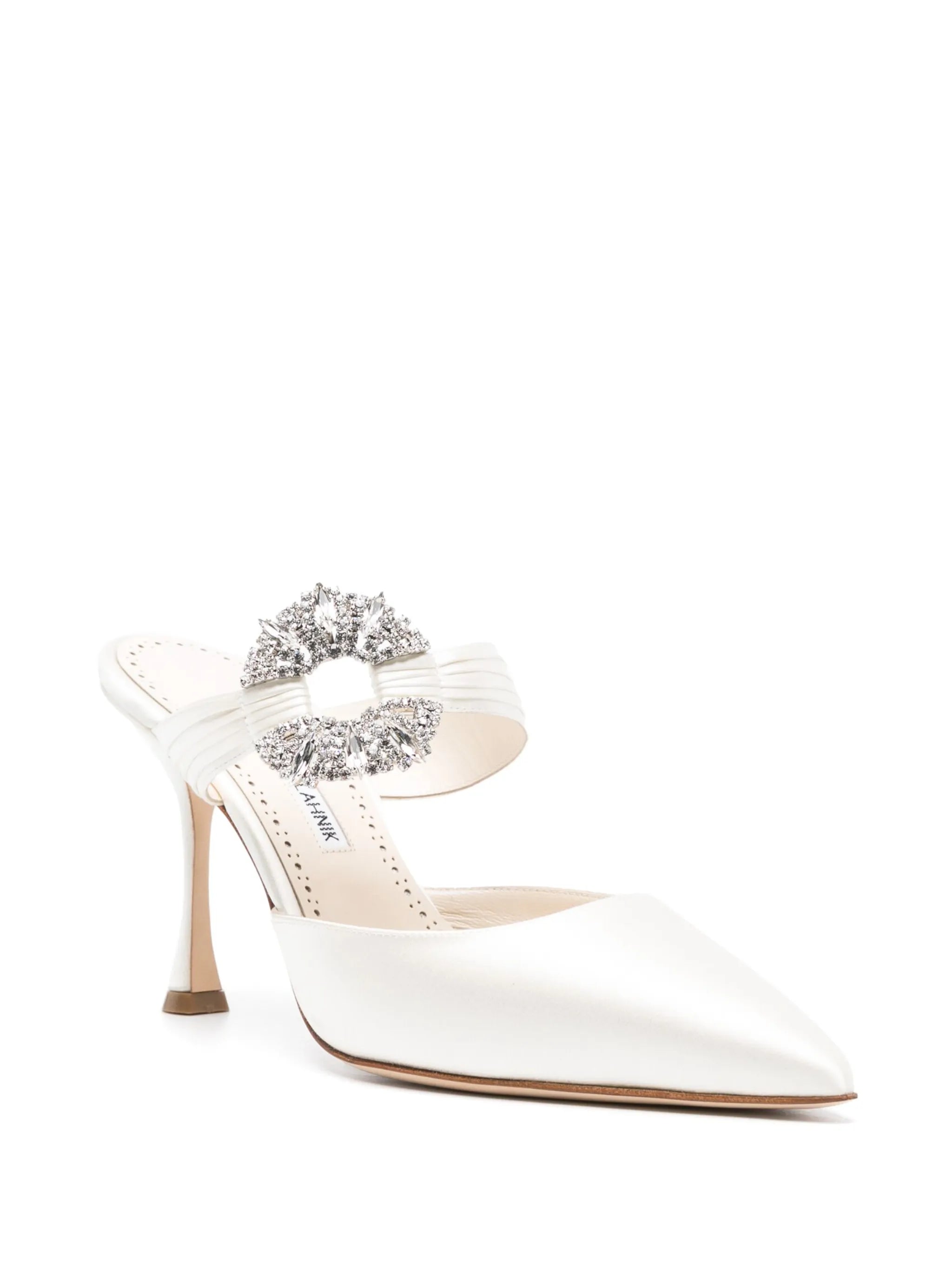 Maidugura 90mm crystal-embellished mules
