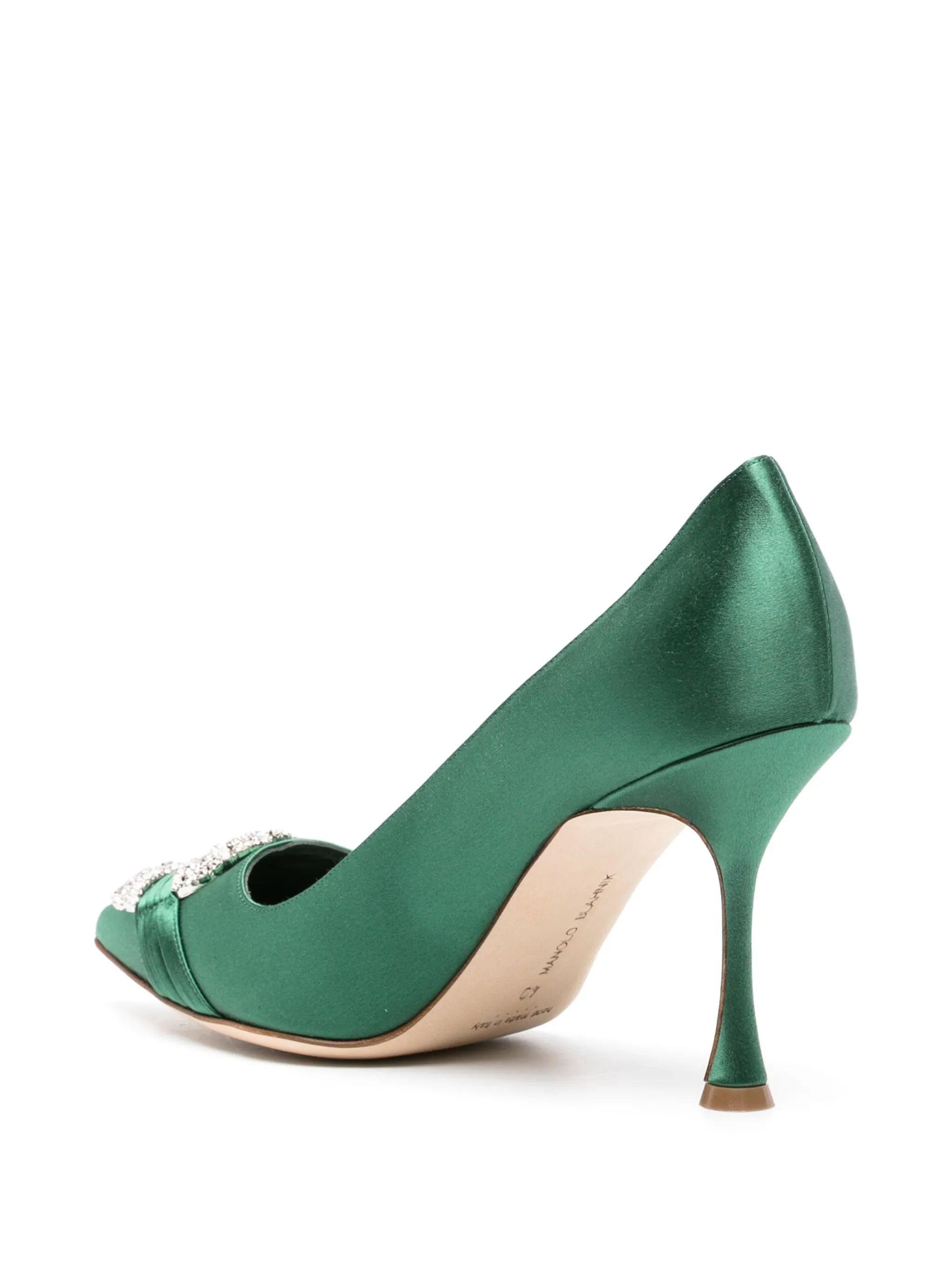 Maida 90mm crystal satin pumps