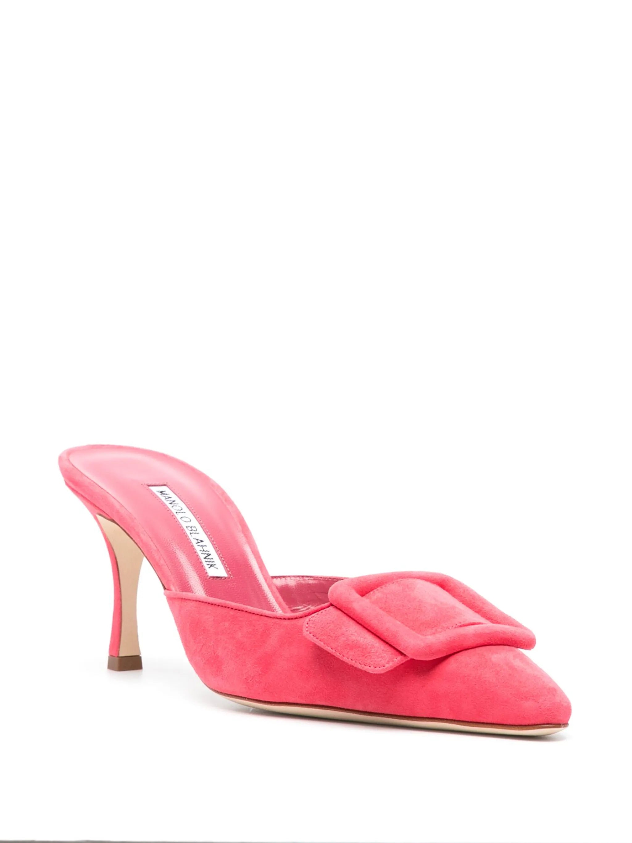 Maysale 70mm suede mules