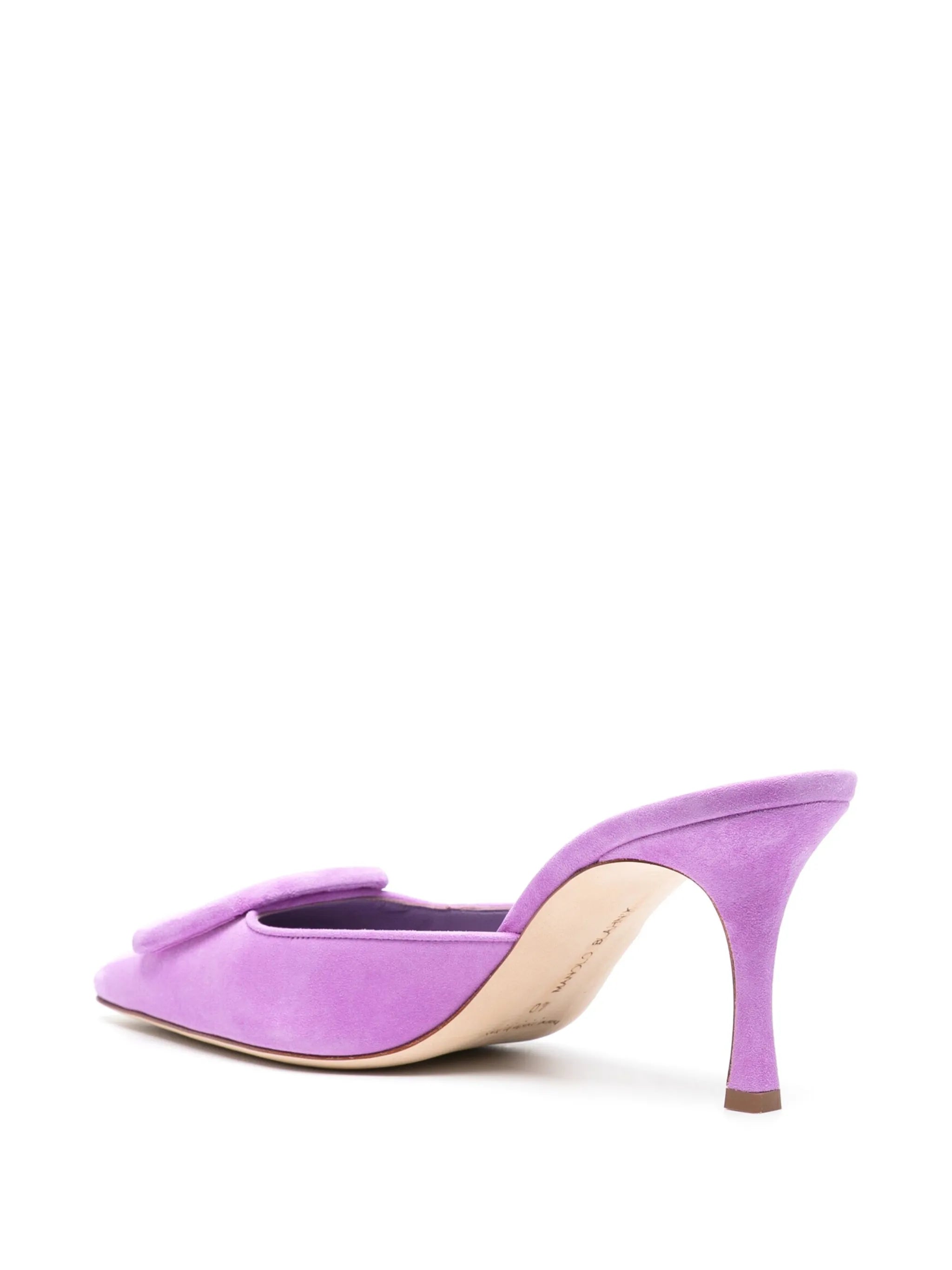 Maysale 70mm suede mules