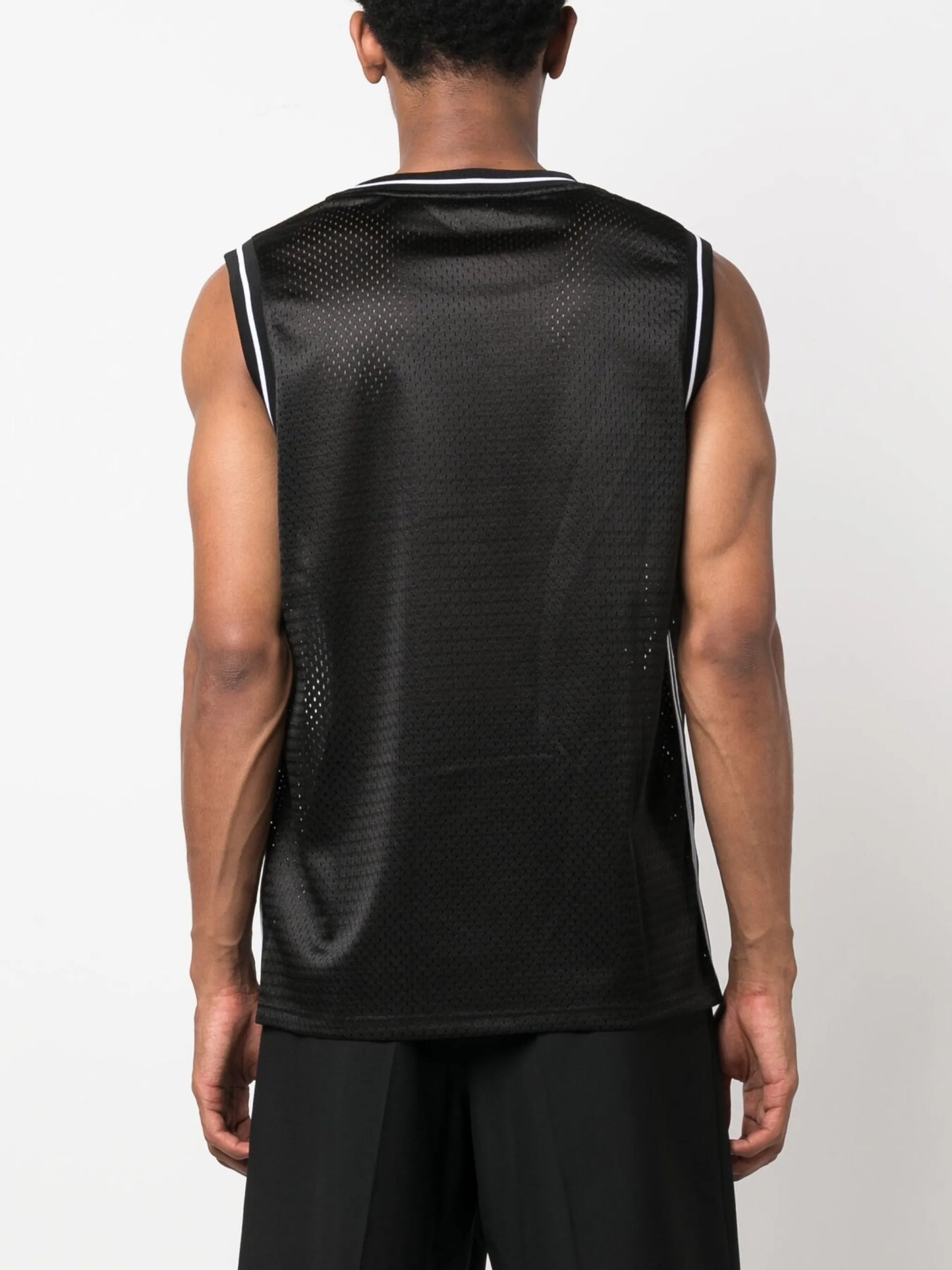logo-embroidered tank top