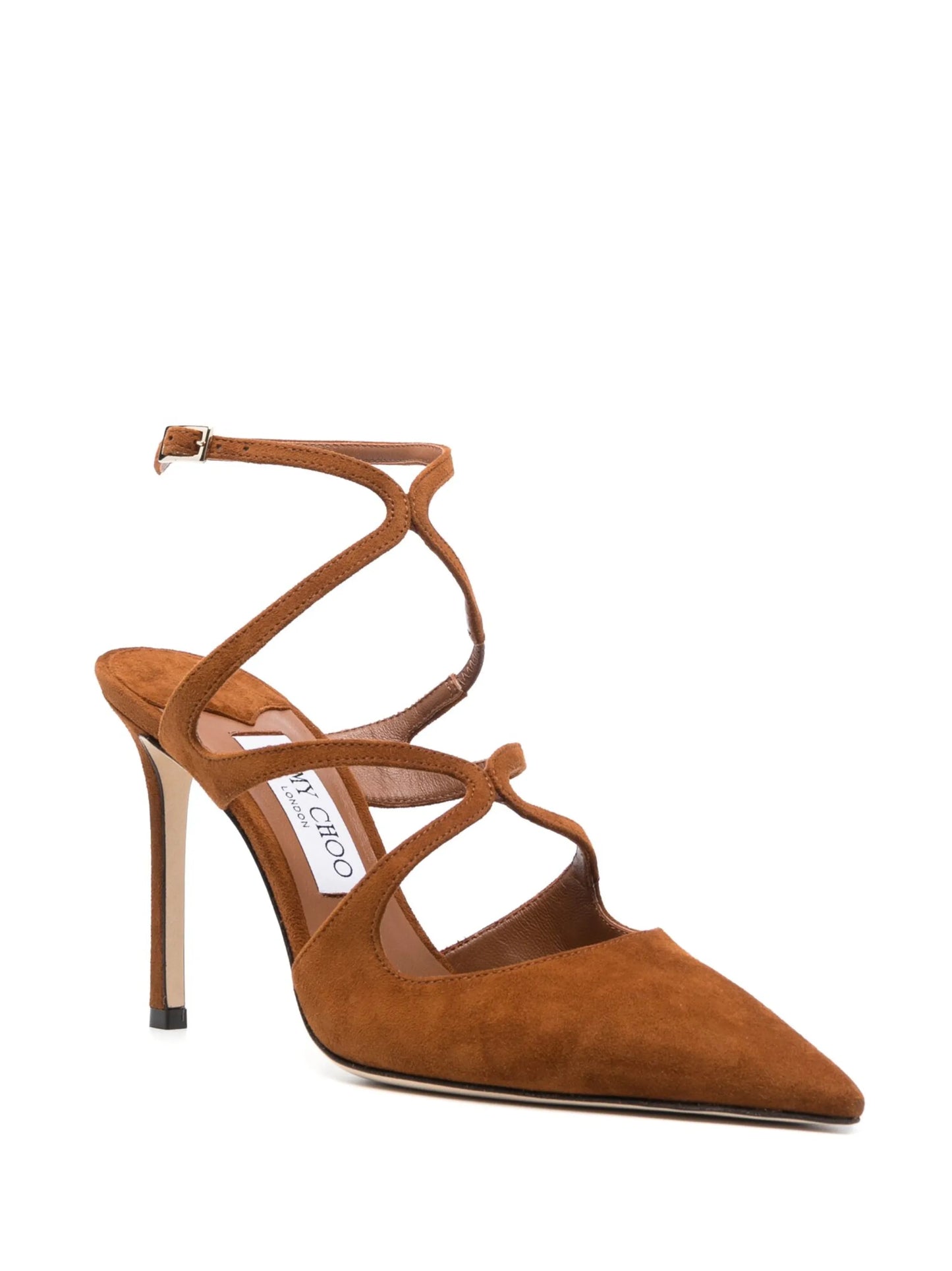 Azia 105mm pointed suede pumps