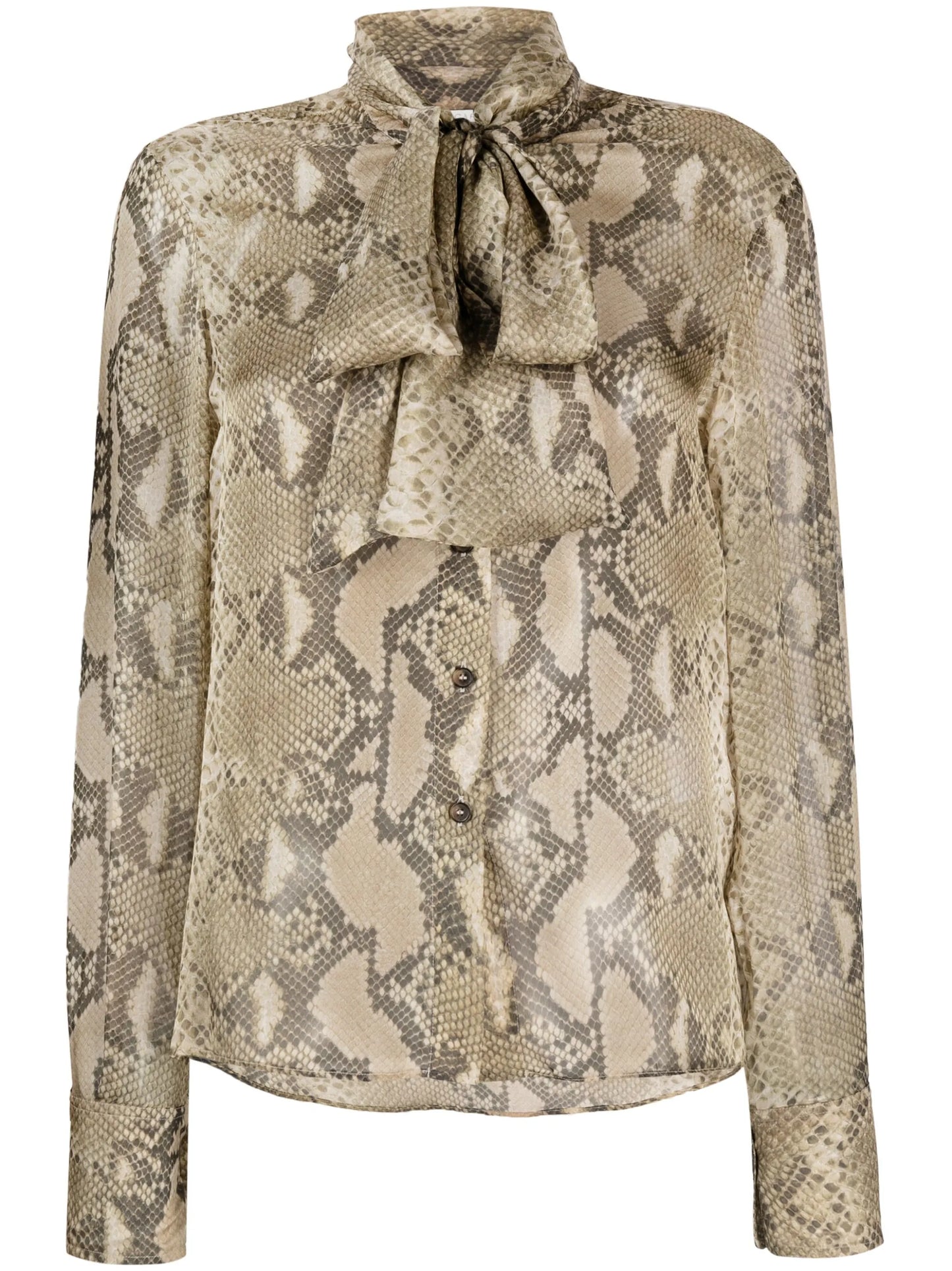 python-print silk shirt