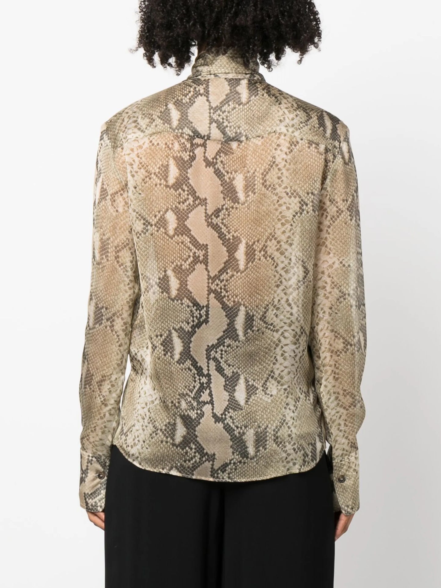 python-print silk shirt