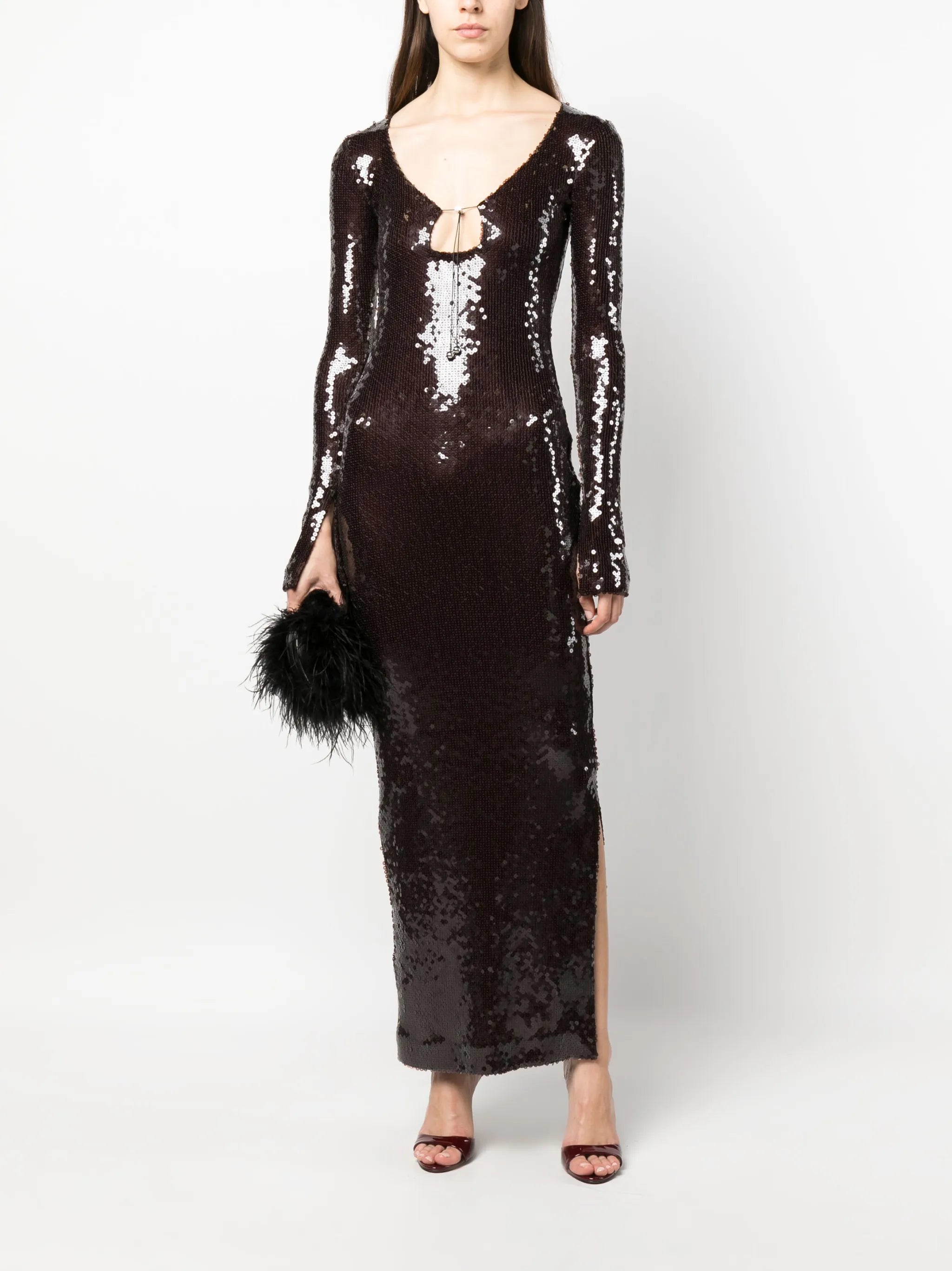 Solaria sequin-embellished maxi dress