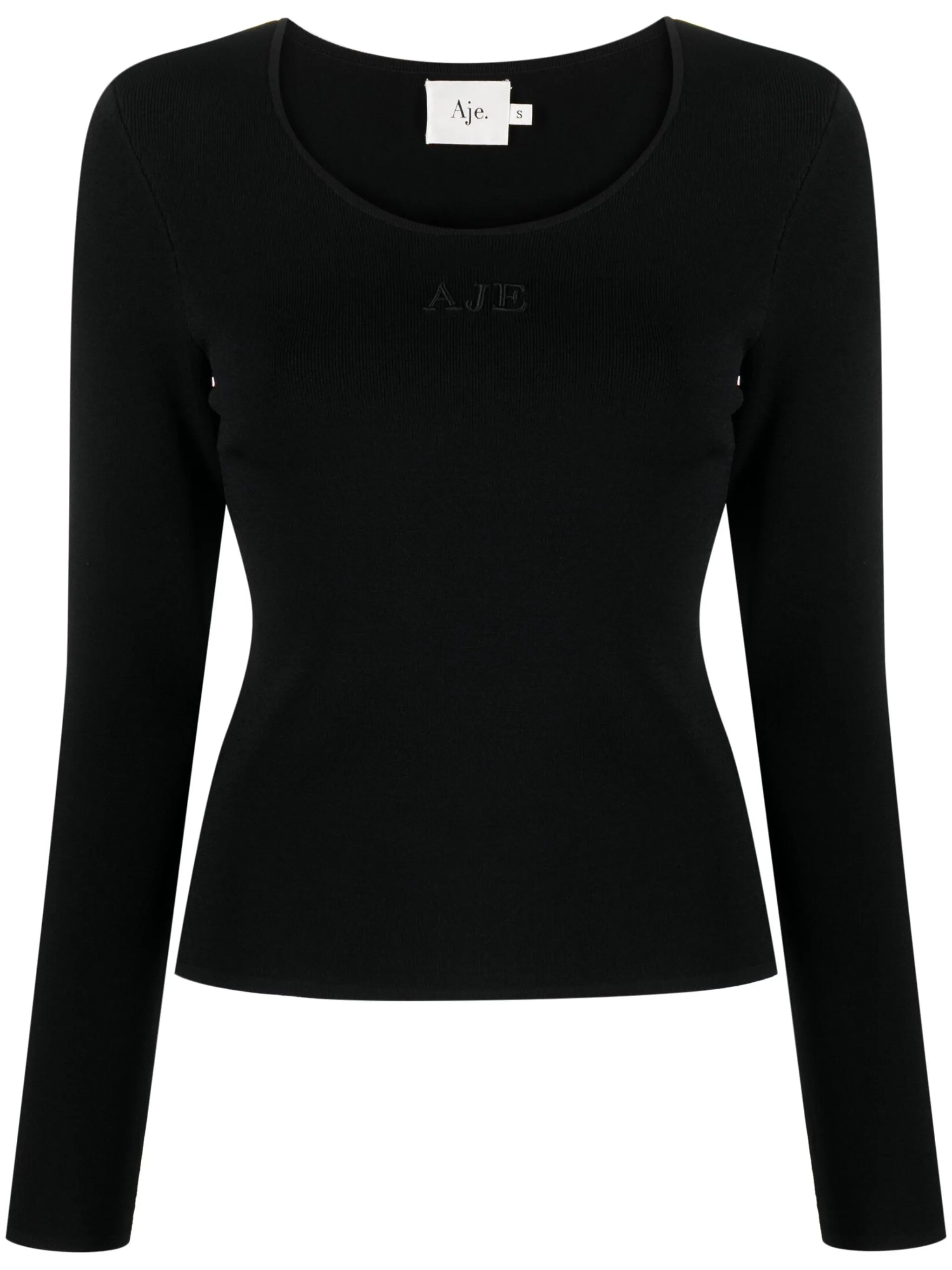 Clementine logo-embroidered knitted top