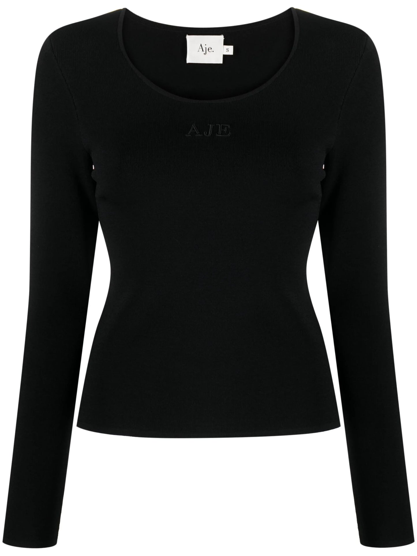 Clementine logo-embroidered knitted top