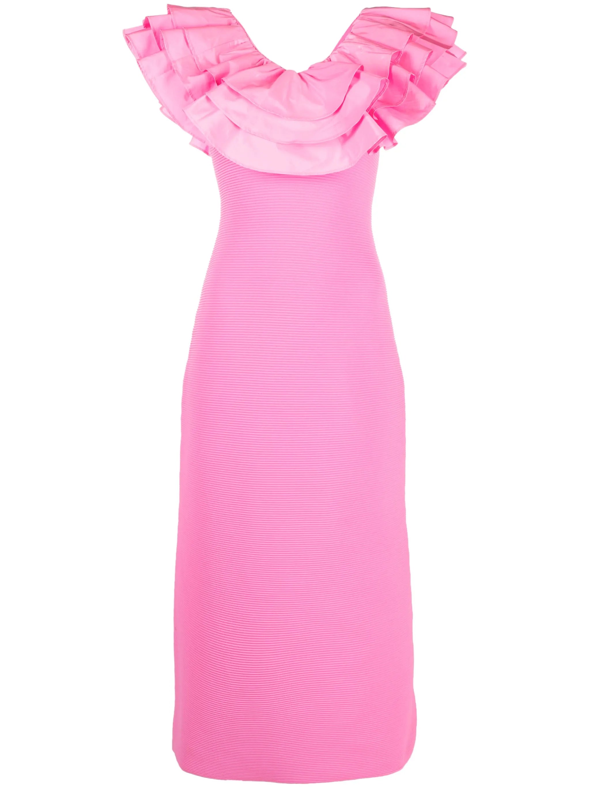 Transcendent ruffle midi dress