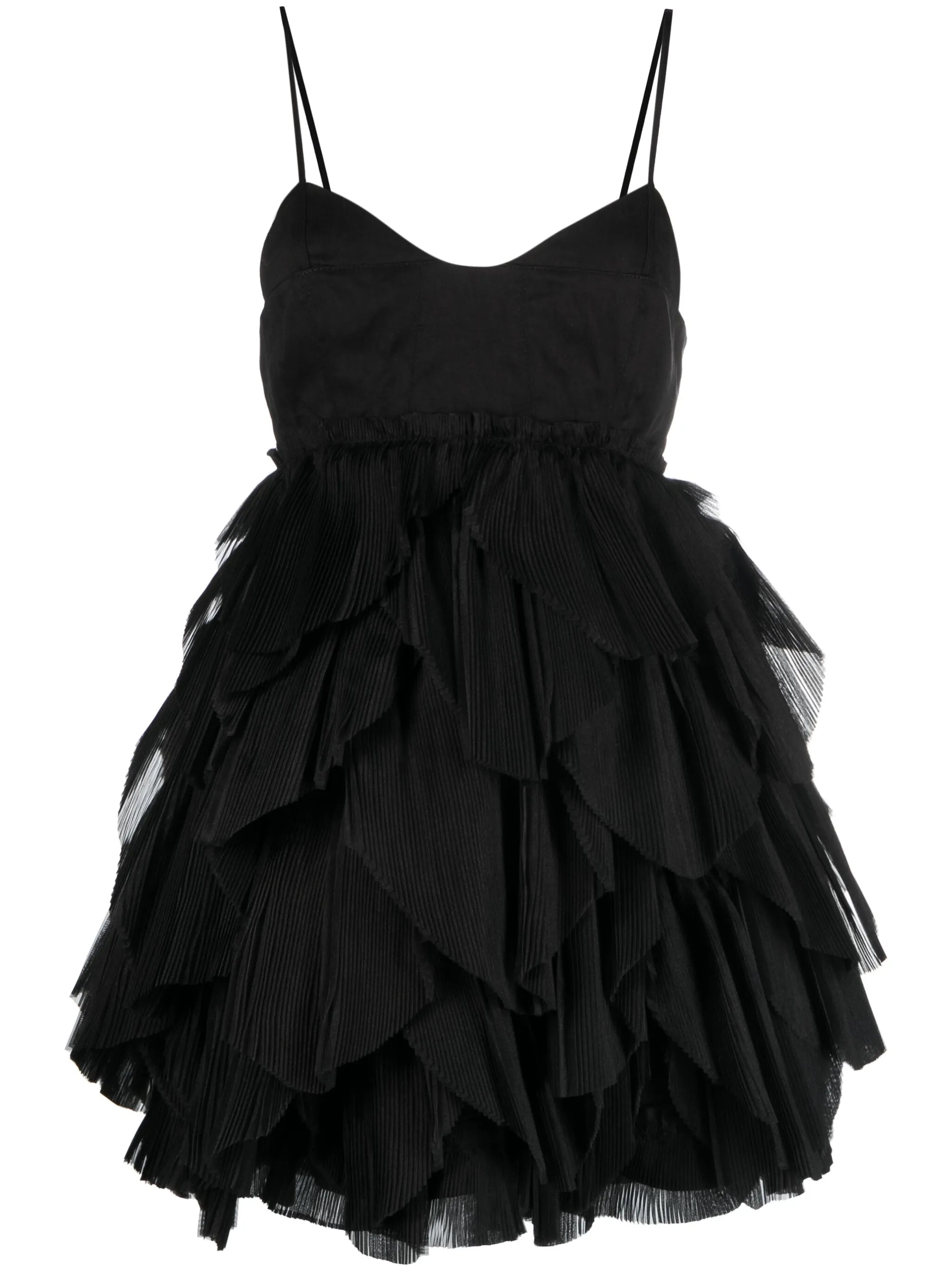 Elsie pleated tiered minidress