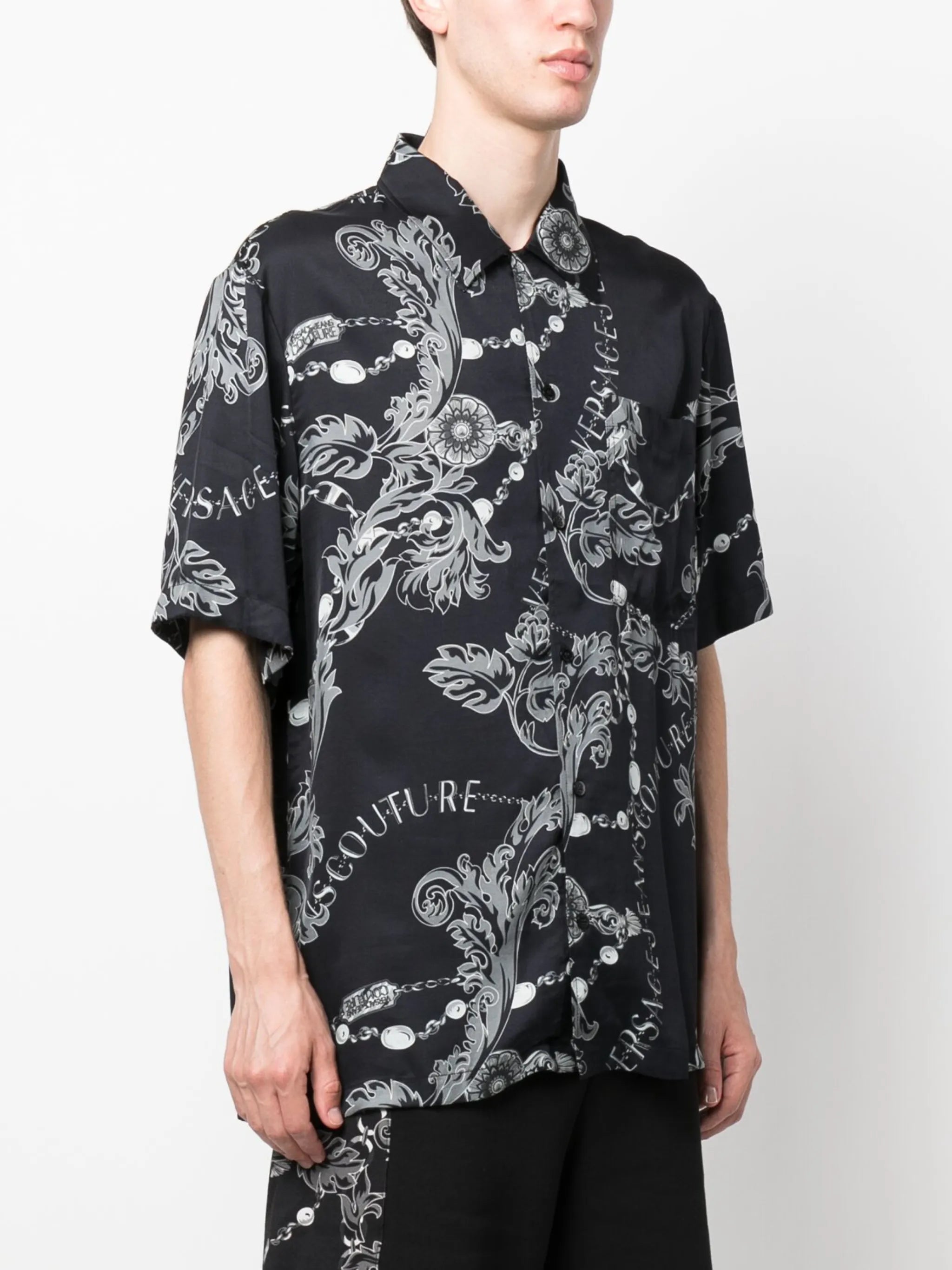 Barocco-print short-sleeve shirt