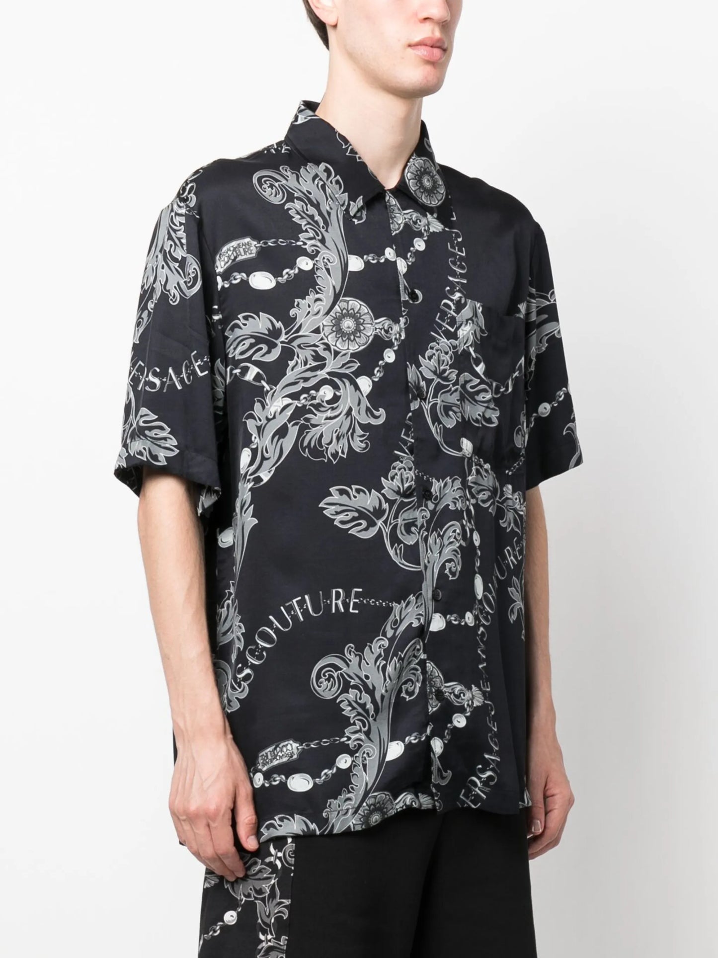 Barocco-print short-sleeve shirt