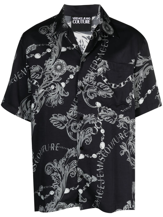 Barocco-print short-sleeve shirt