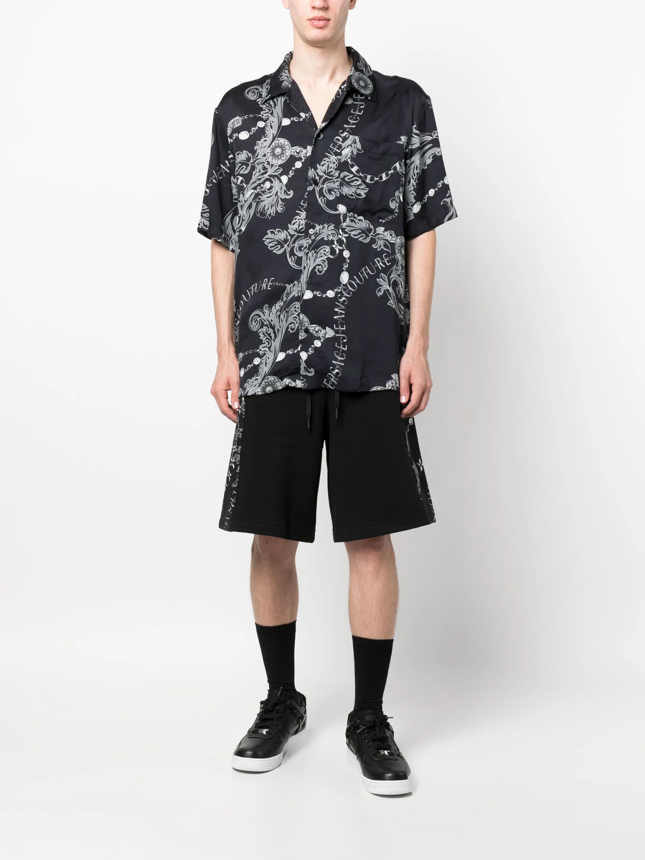 Barocco-print short-sleeve shirt