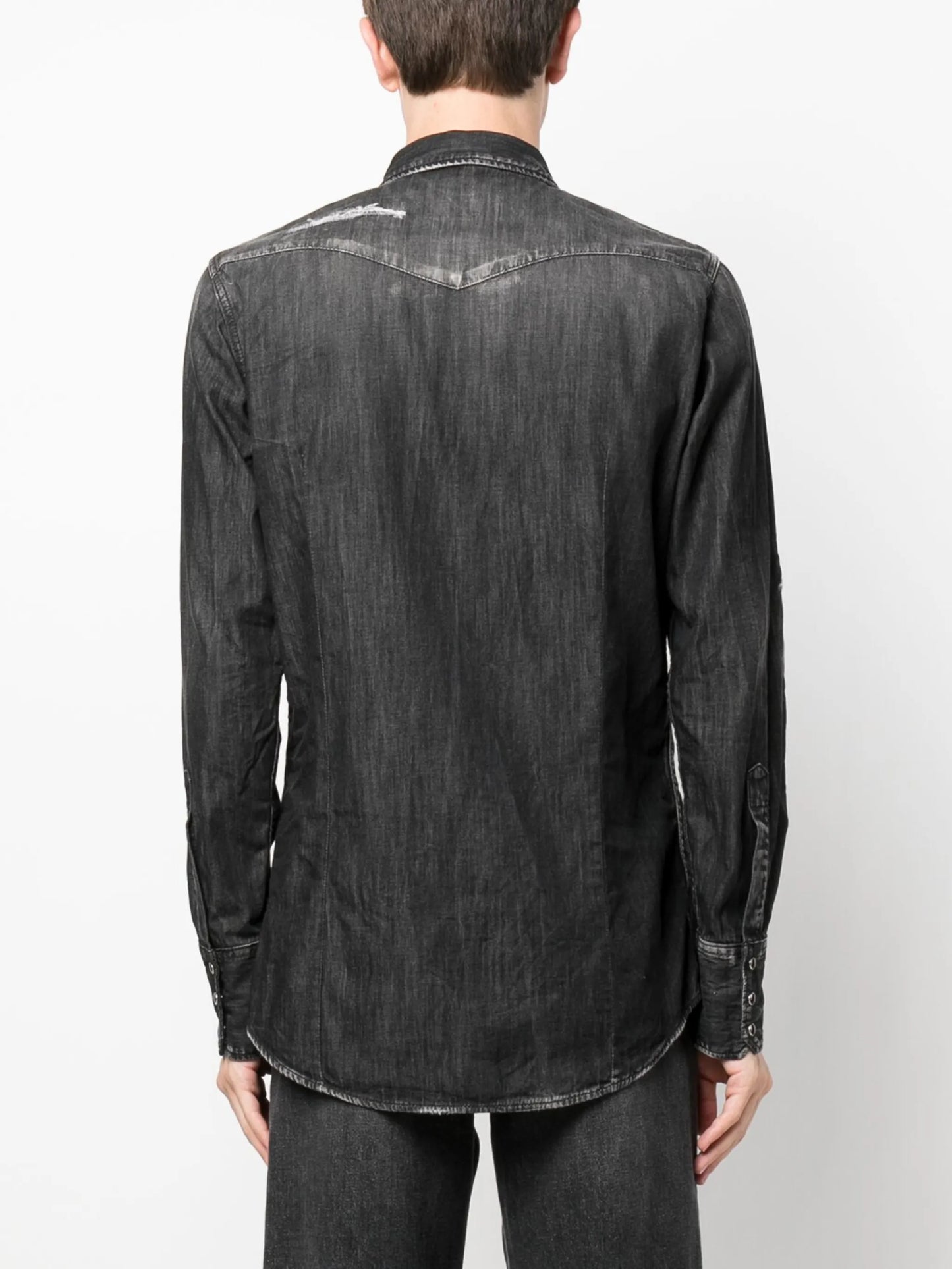 long-sleeve denim shirt